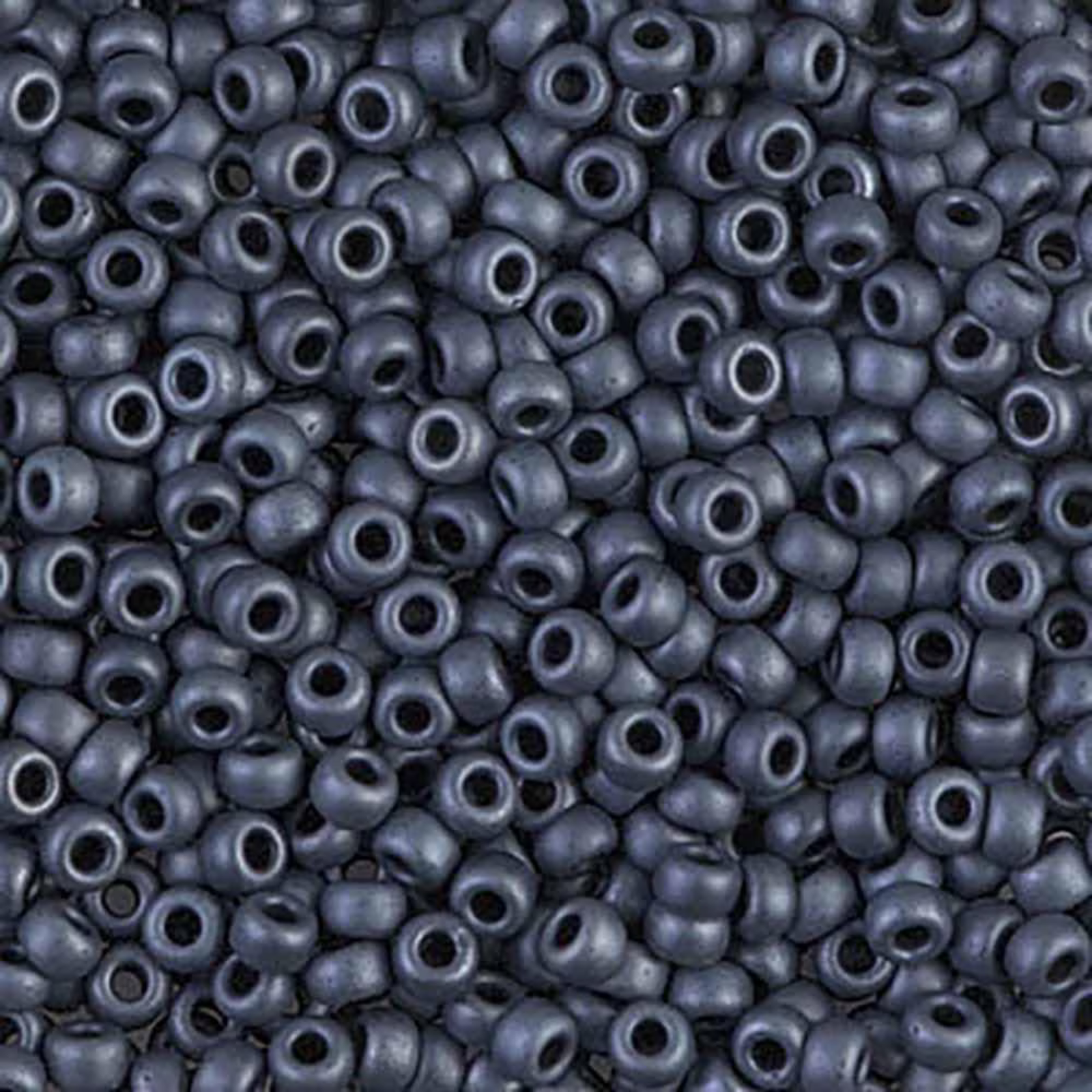 Miyuki 8/0 Seed Beads, 8-1254, Metallic Matte Gunmetal, 10g