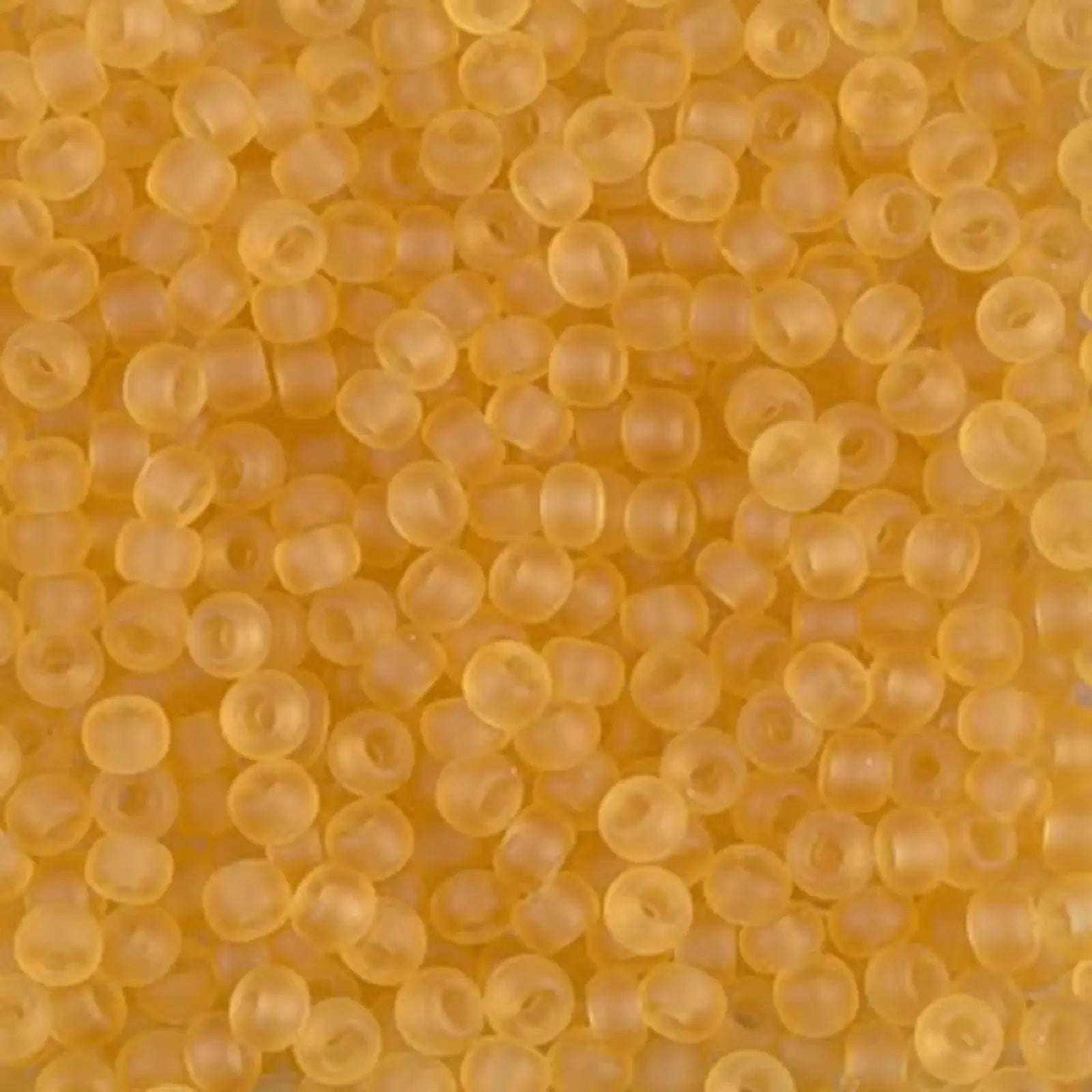 Miyuki 8/0 Seed Beads, 8-132F, Matte Transparent Light Topaz, 10g