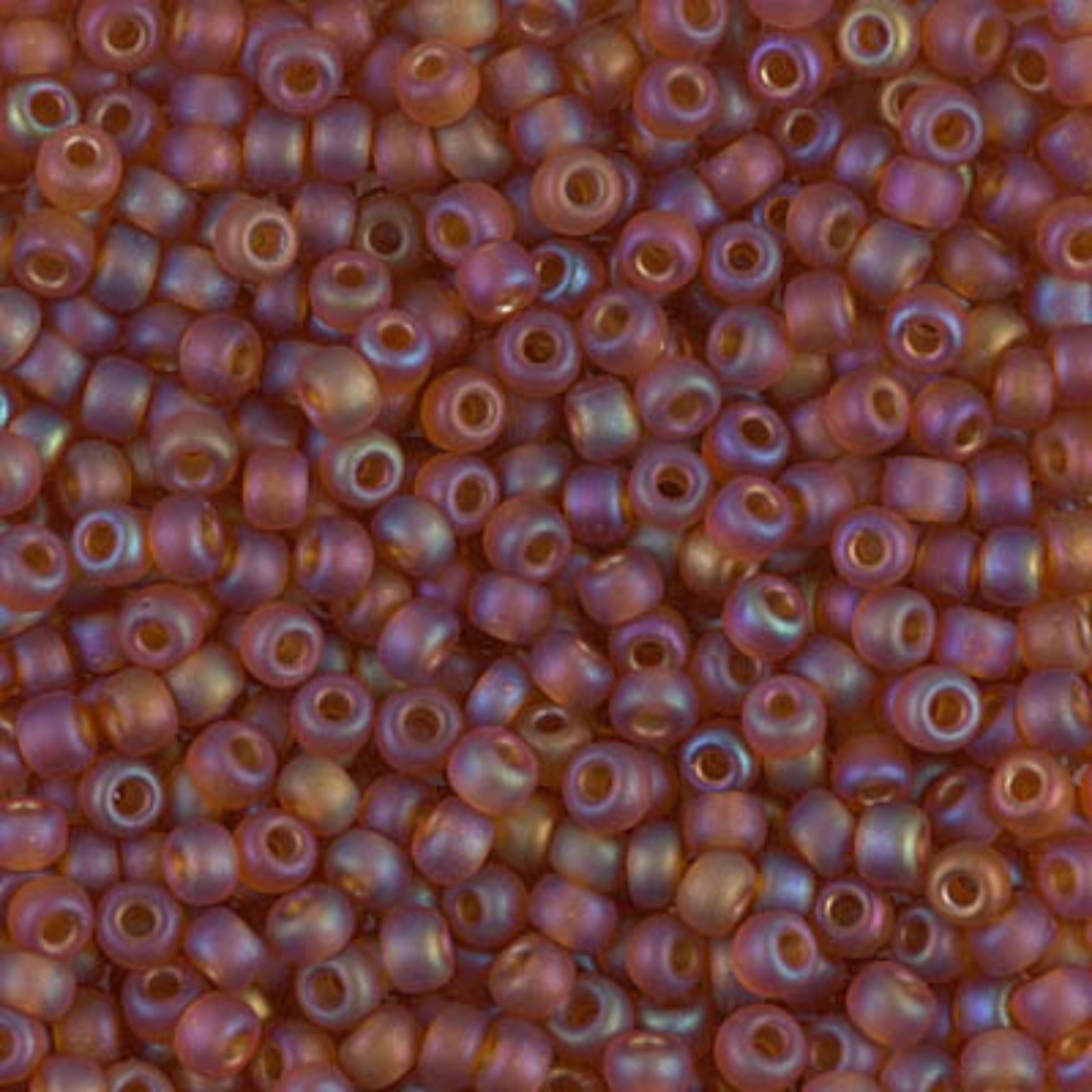 Miyuki 8/0 Seed Beads, 8-133FR, Matte Transparent Topaz AB, 10g