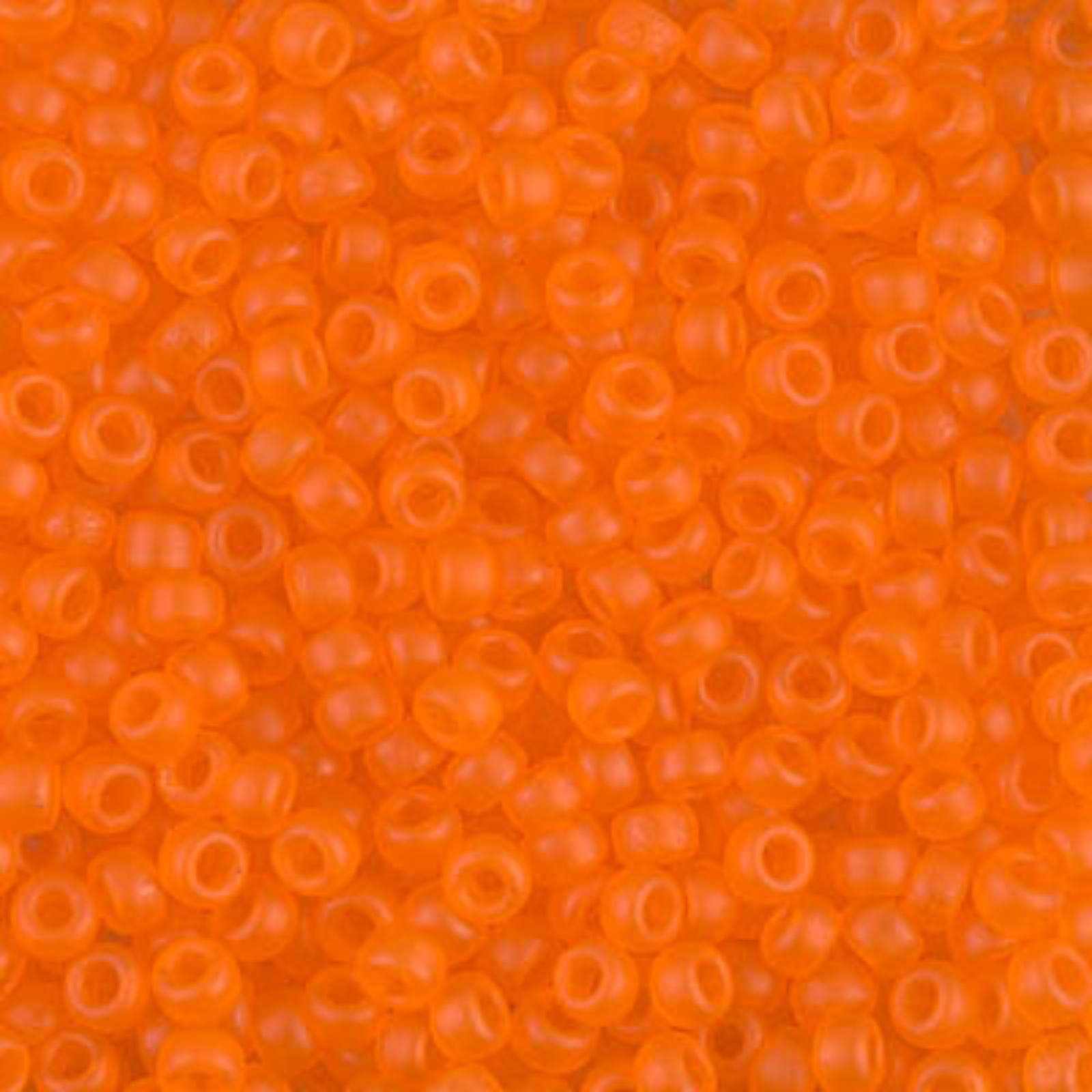 Miyuki 8/0 Seed Beads, 8-138F, Matte Transparent Orange, 10g