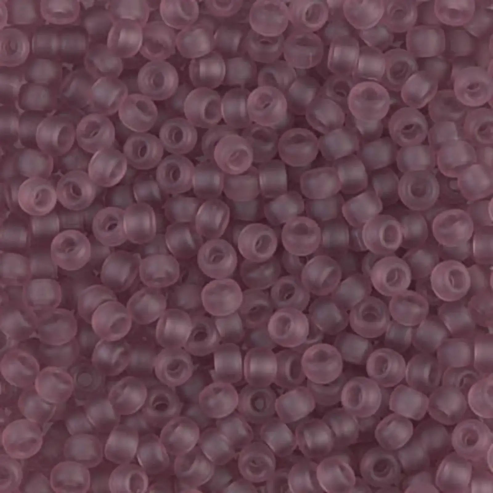 Miyuki 8/0 Seed Beads, 8-0142F, Smoky Amethyst Matte Transparent, 10g - The Argus Collection