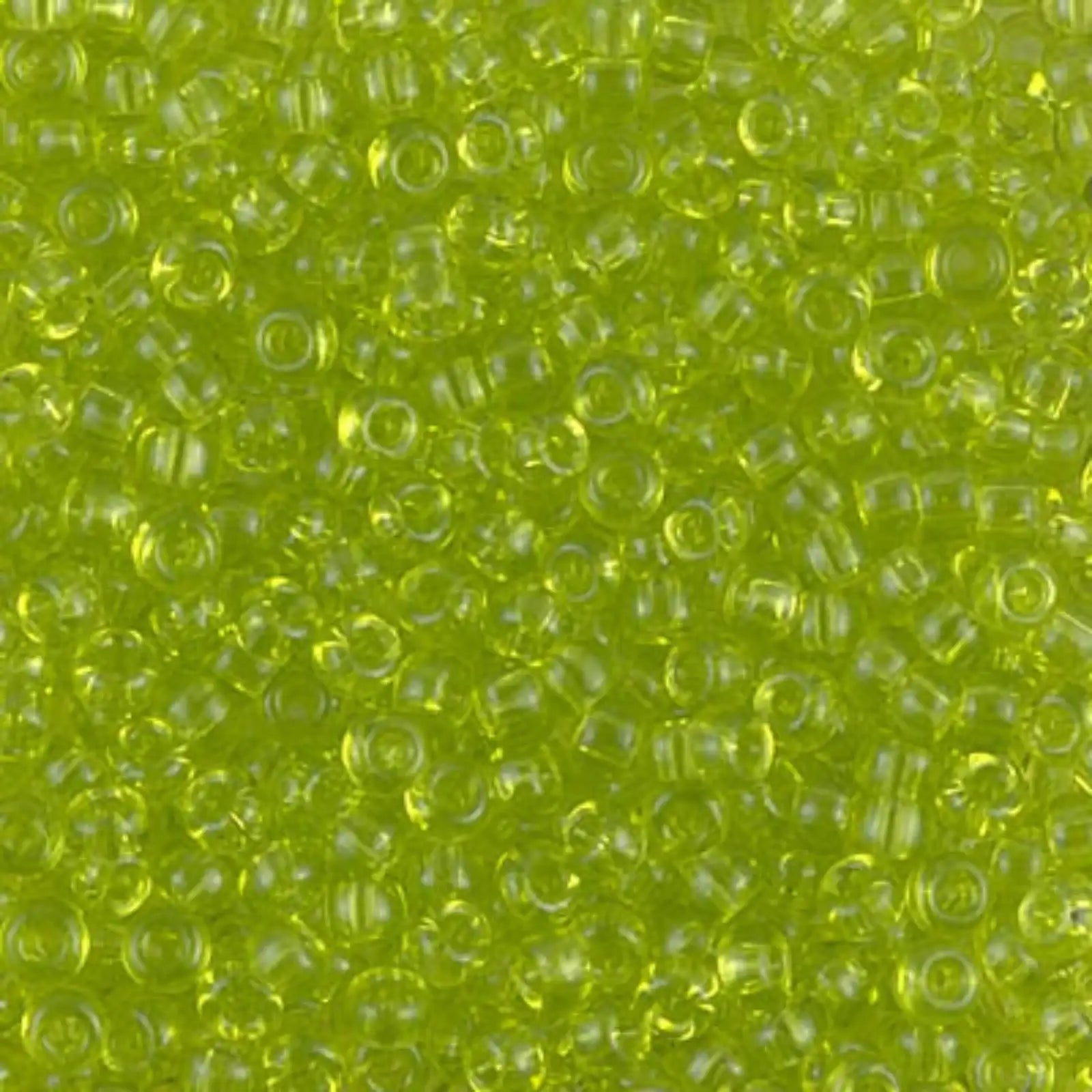 Miyuki 8/0 Seed Beads, 8-0143, Chartreuse Transparent, 10g - The Argus Collection