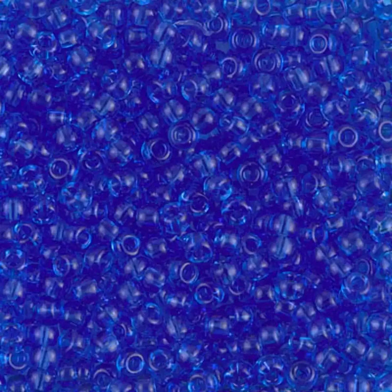 Miyuki 8/0 Seed Beads, 8-0150, Transparent Sapphire, 10g - The Argus Collection