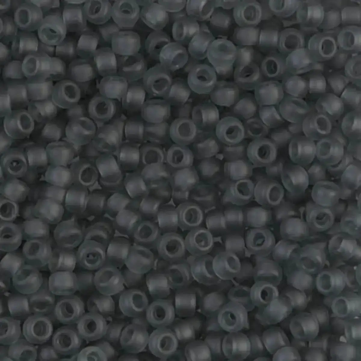 Miyuki 8/0 Seed Beads, 8-0152F, Matte Transparent Gray, 10g - The Argus Collection