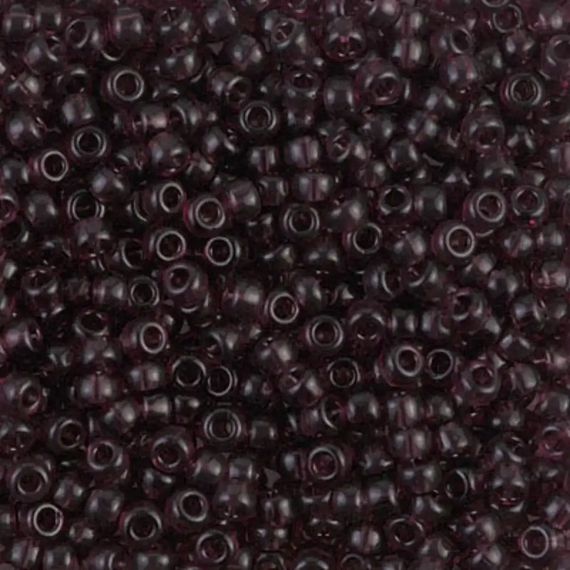 Miyuki 8/0 Seed Beads, 8-0153, Transparent Smoky Amethyst, 10g - The Argus Collection