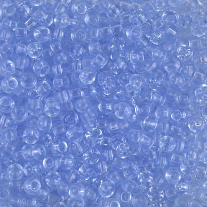 Miyuki 8/0 Seed Beads, 8-0159L, Light Cornflower Blue Transparent, 10g - The Argus Collection