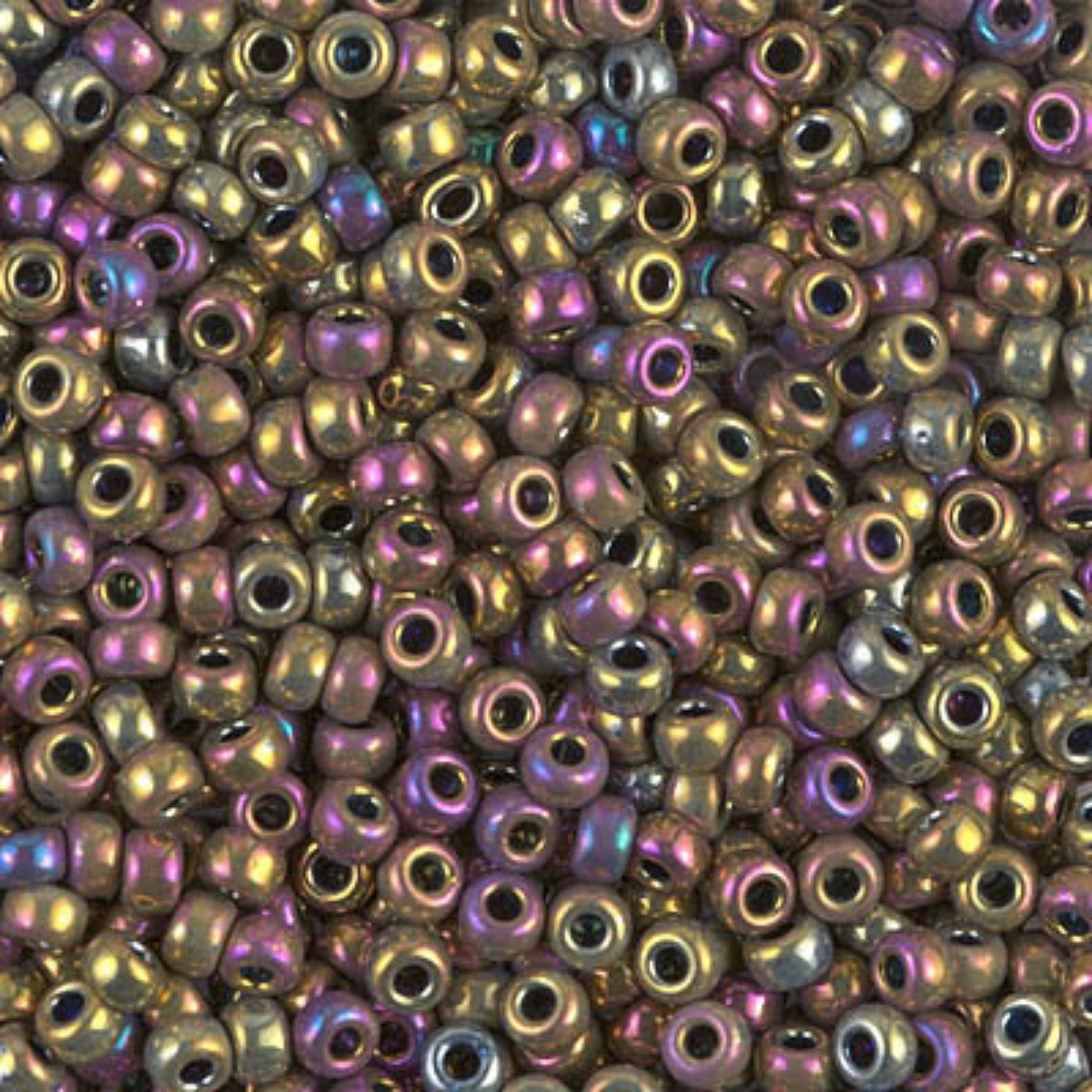 Miyuki 8/0 Seed Beads, 8-0188, Metallic Purple Gold Iris, 10g - The Argus Collection