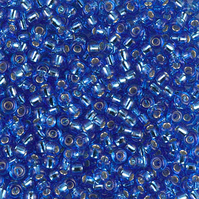 Miyuki 8/0 Seed Beads, 8-019, Silver Lined Sapphire, 10g