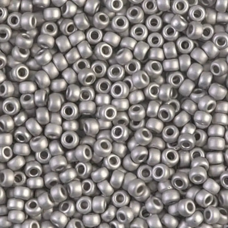 Miyuki 8/0 Seed Beads, 8-0194F, Matte Palladium Plated, 5g - The Argus Collection