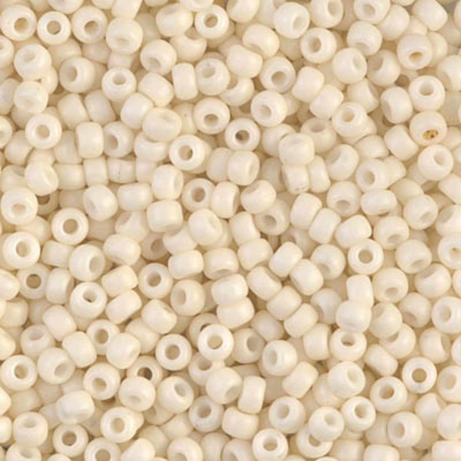 Miyuki 8/0 Seed Beads, 8-2021, Matte Cream, 10g