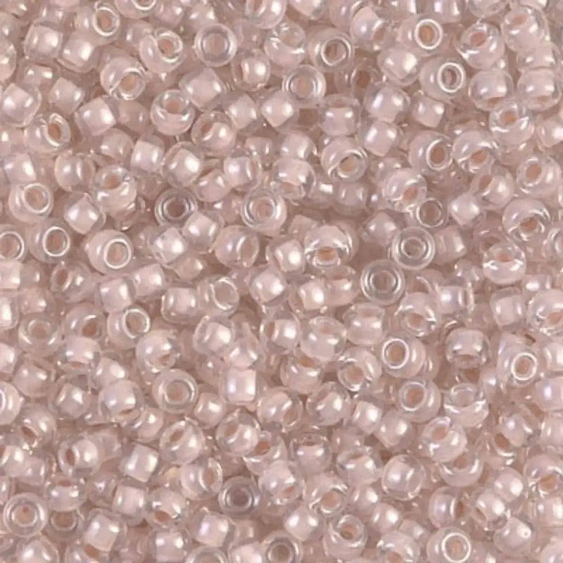 Miyuki 8/0 Seed Beads, 8-0215, Blush Lined Crystal, 10g - The Argus Collection