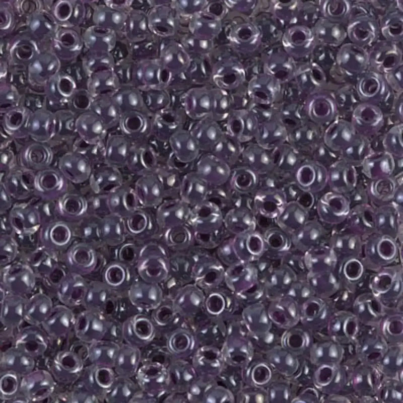 Miyuki 8/0 Seed Beads, 8-0223, Grape Lined Crystal, 10g - The Argus Collection