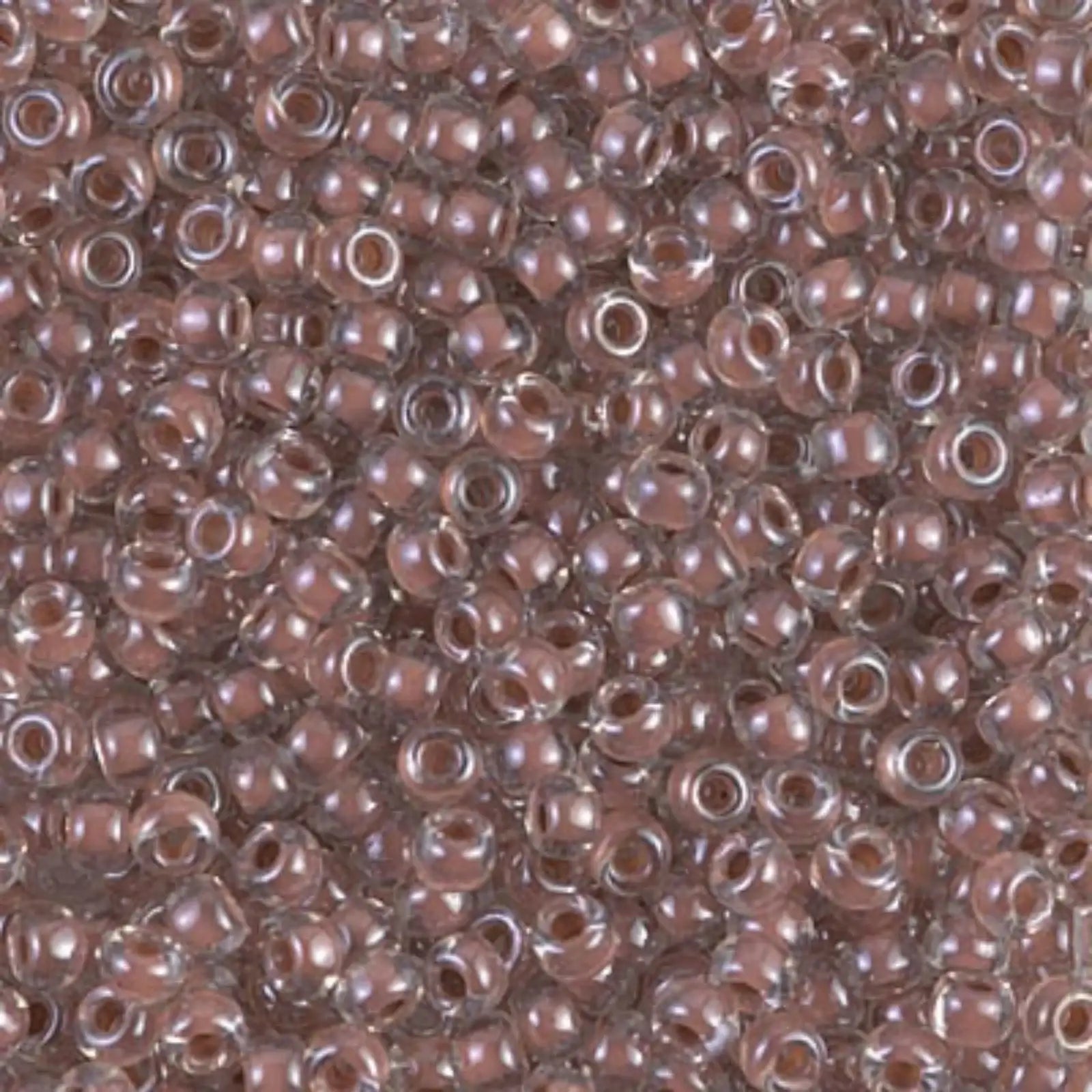 Miyuki 8/0 Seed Beads, 8-0224, Cocoa Lined Crystal, 10g - The Argus Collection