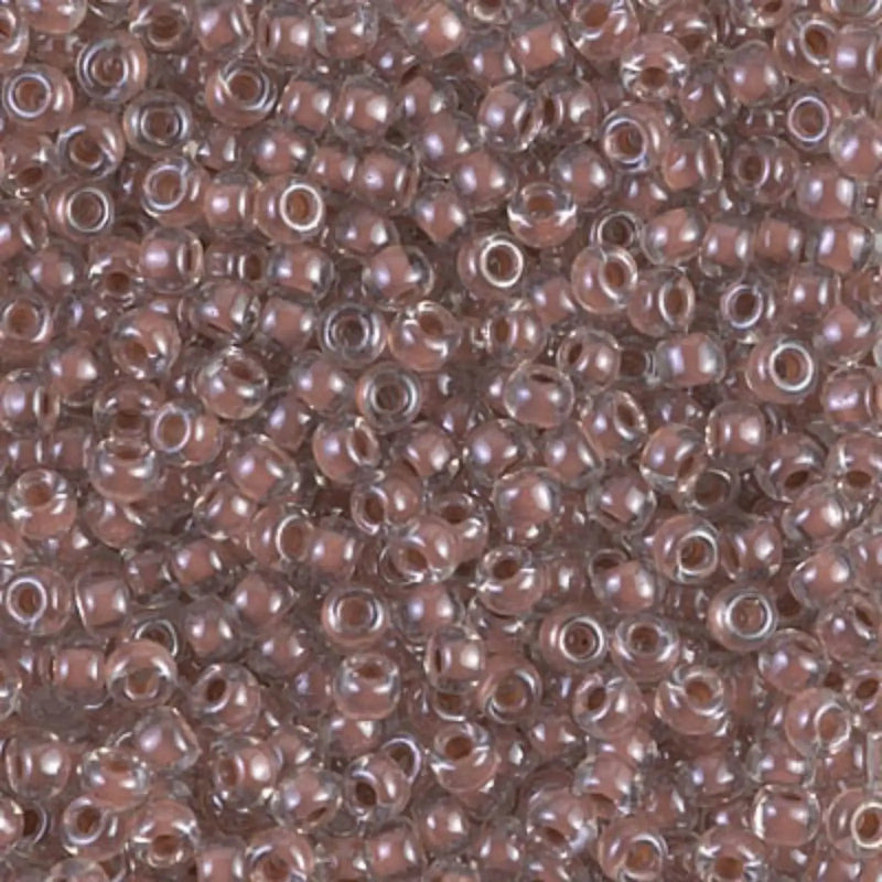Miyuki 8/0 Seed Beads, 8-0224, Cocoa Lined Crystal, 10g - The Argus Collection
