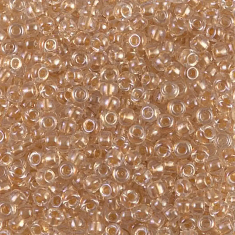 Miyuki 8/0 Seed Beads, 8-0234, Sparkling Metallic Gold Lined Crystal, 10g - The Argus Collection
