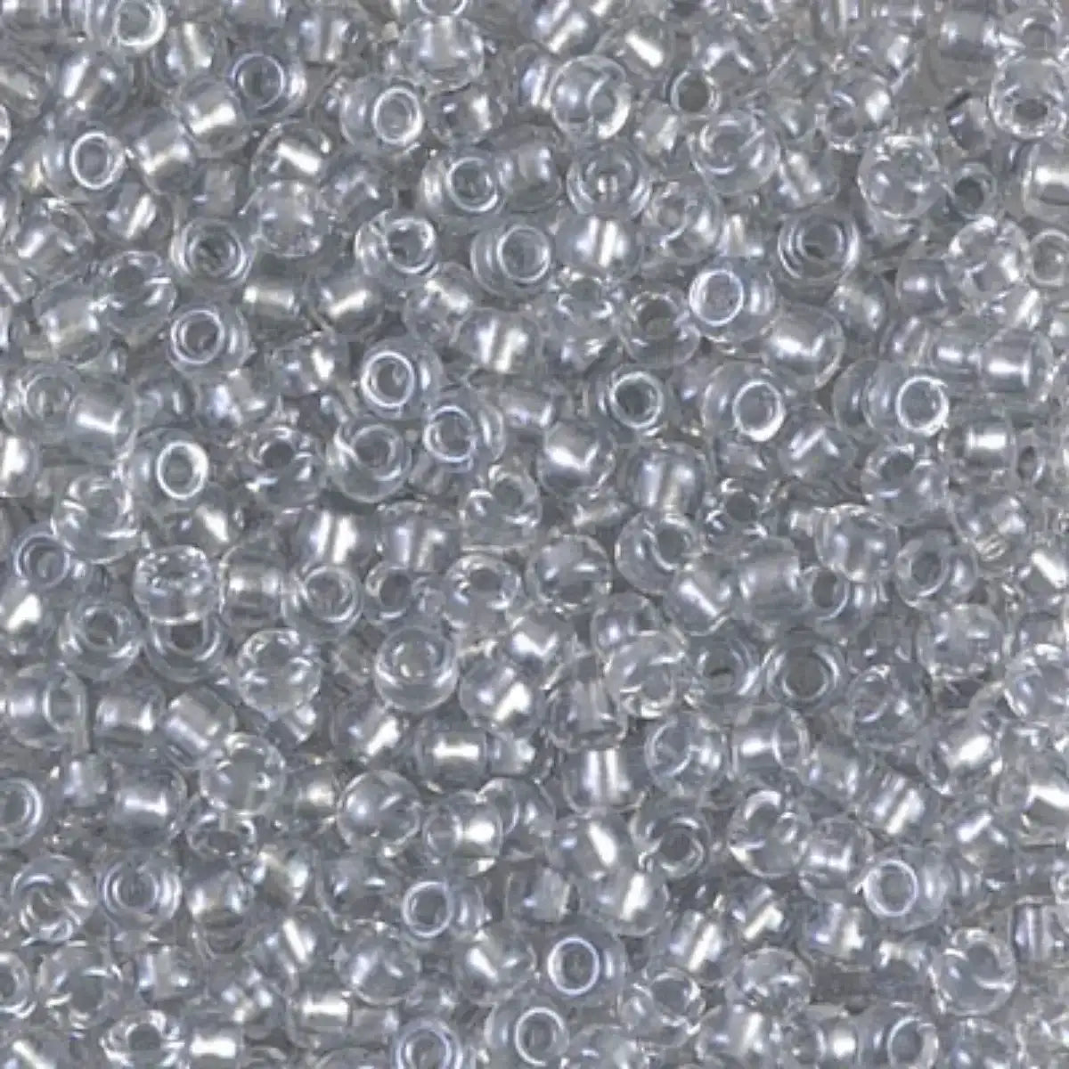 Miyuki 8/0 Seed Beads, 8-0242, Sparkling Pewter Lined Crystal, 10g - The Argus Collection