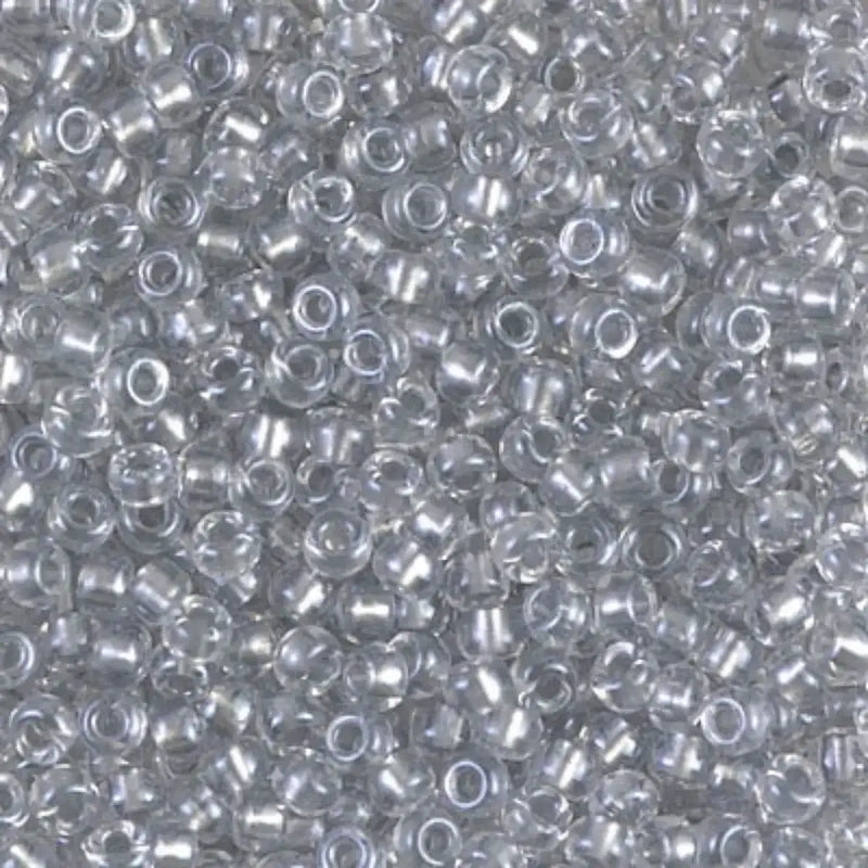 Miyuki 8/0 Seed Beads, 8-0242, Sparkling Pewter Lined Crystal, 10g - The Argus Collection