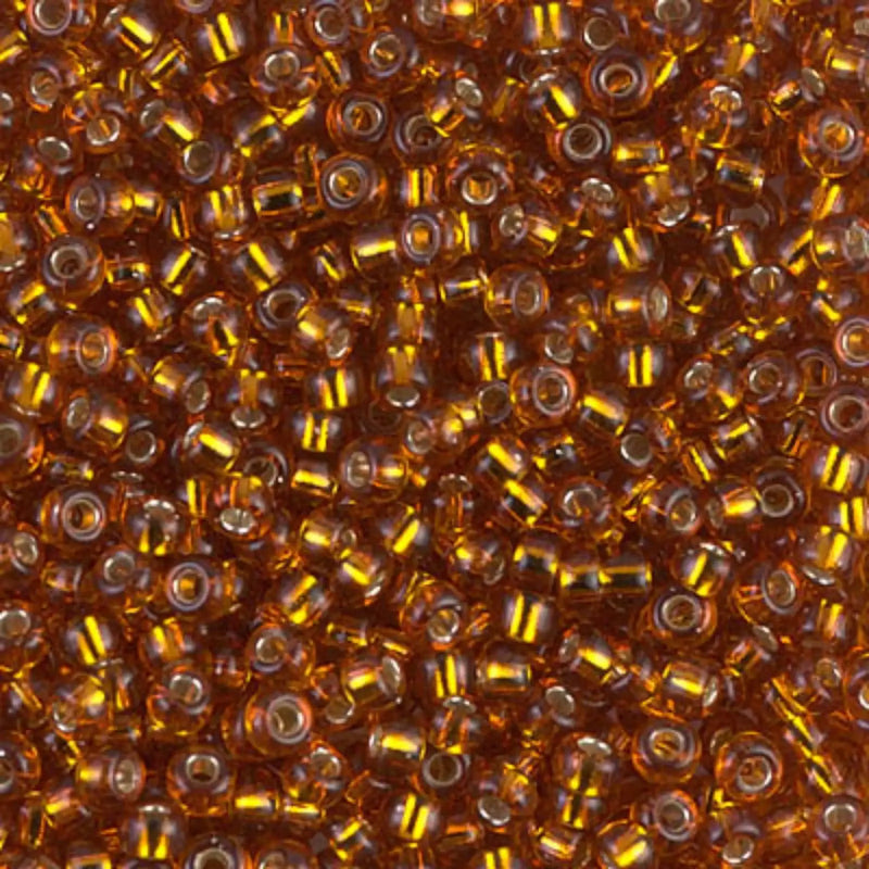 Miyuki 8/0 Seed Beads, 8-2422, Topaz Silver Lined, 10g - The Argus Collection