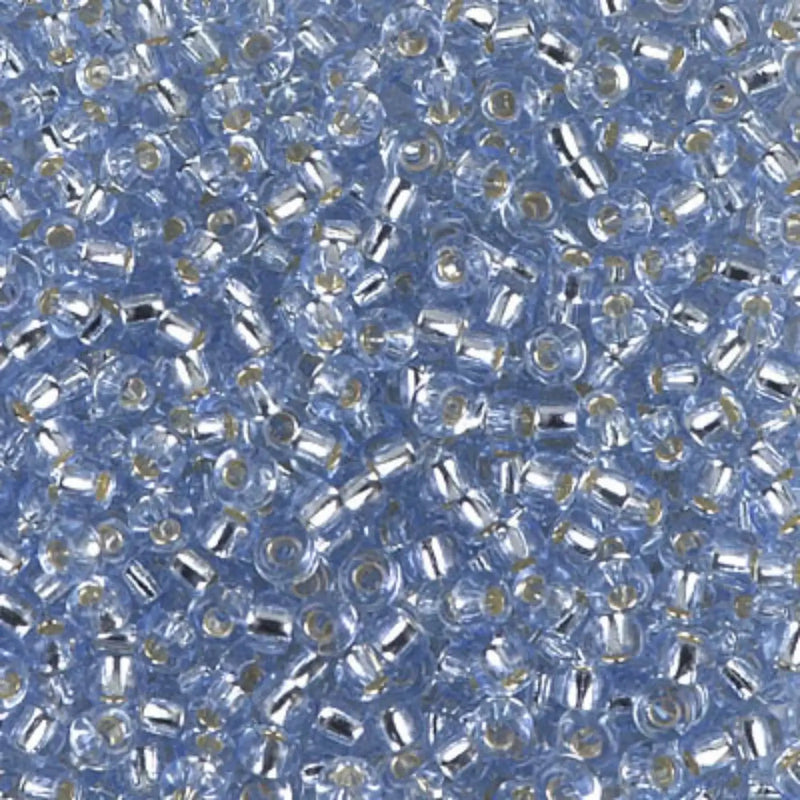 Miyuki 8/0 Seed Beads, 8-2430, Light Sapphire Silver Lined, 10g - The Argus Collection