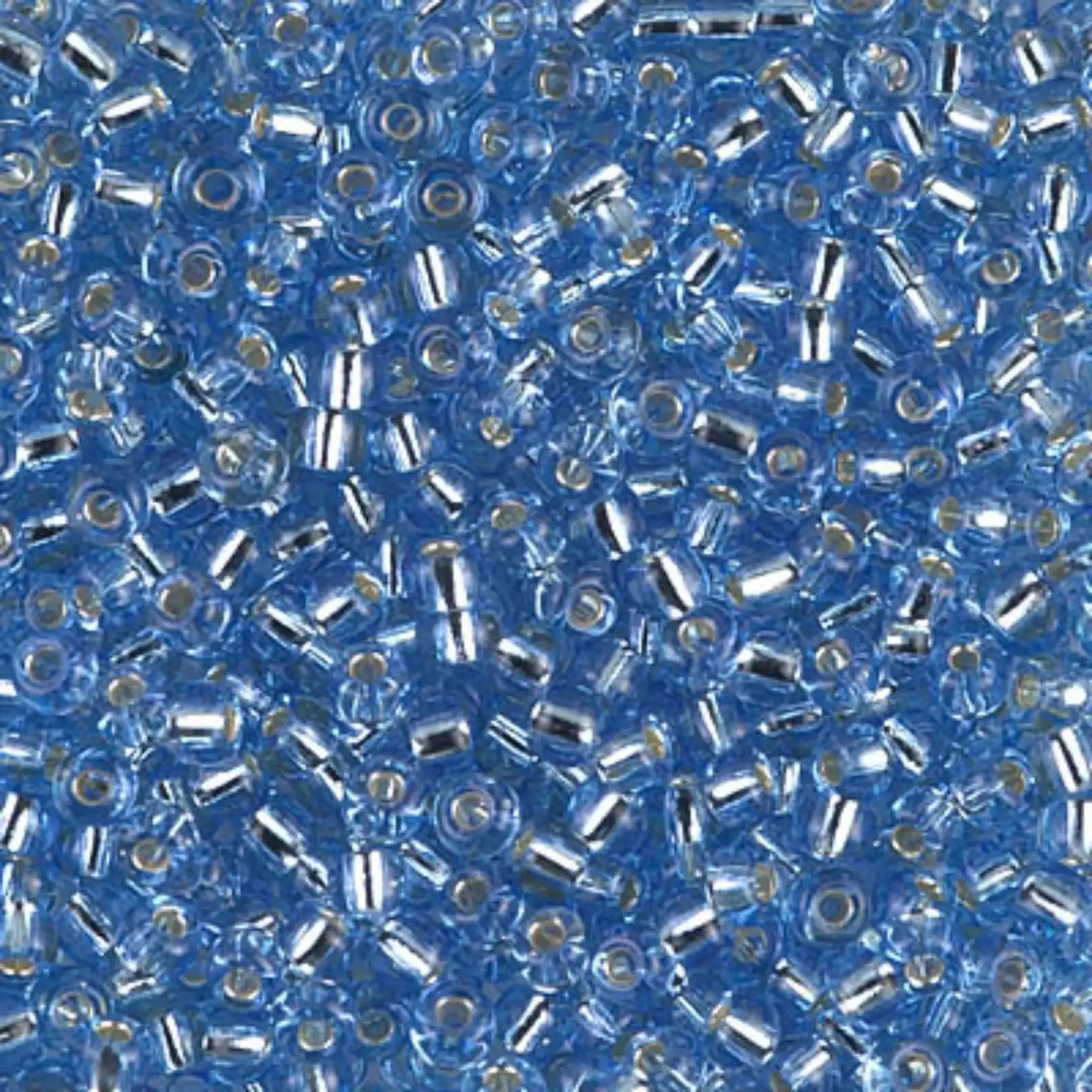Miyuki 8/0 Seed Beads, 8-0028, Cornflower Blue Silver Lined, 10g - The Argus Collection