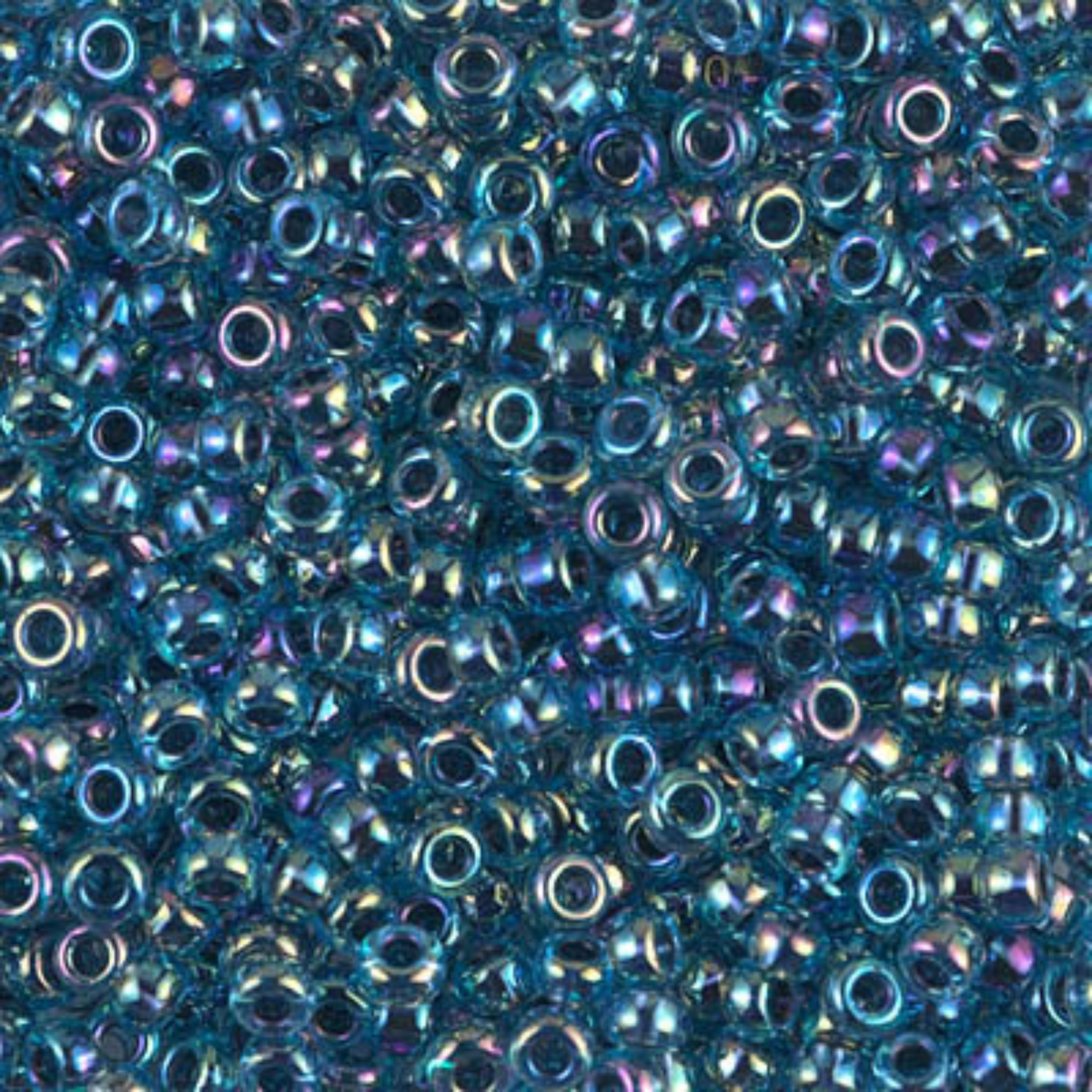 Miyuki 8/0 Seed Beads, 8-340, Hot Pink Lined Aqua AB, 10g