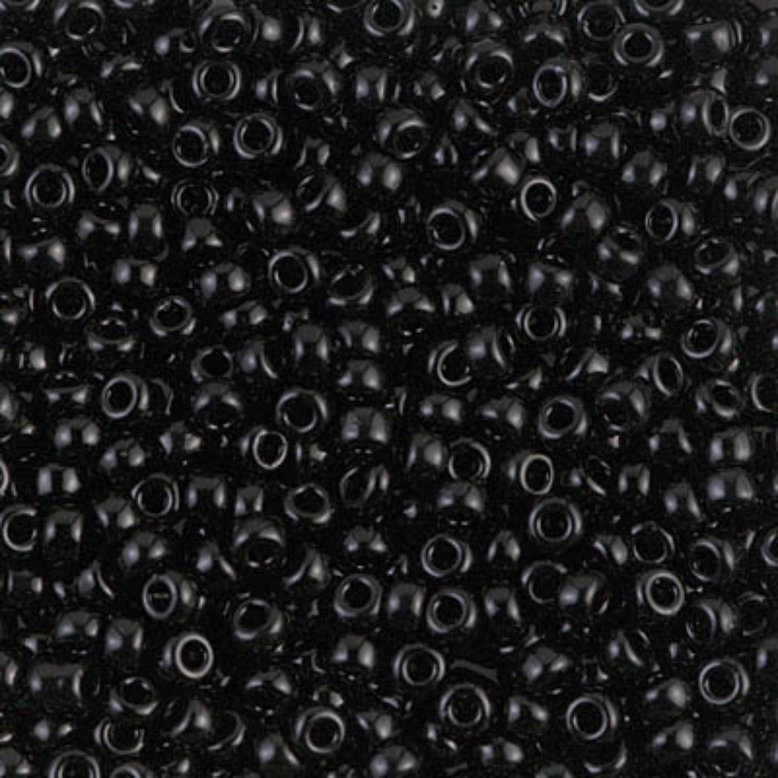Miyuki 8/0 Seed Beads, 8-401, Black Opaque, 10g