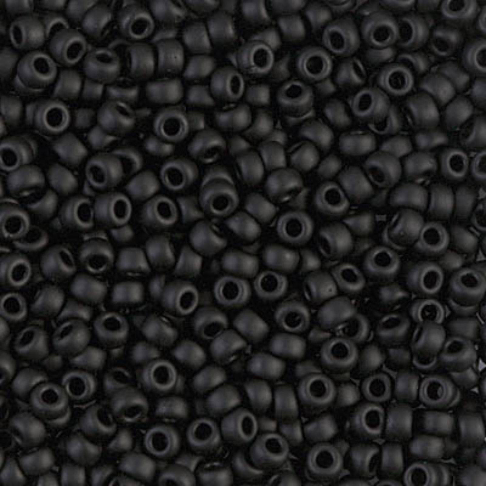 Miyuki 8/0 Seed Beads, 8-401F, Black Matte, 10g