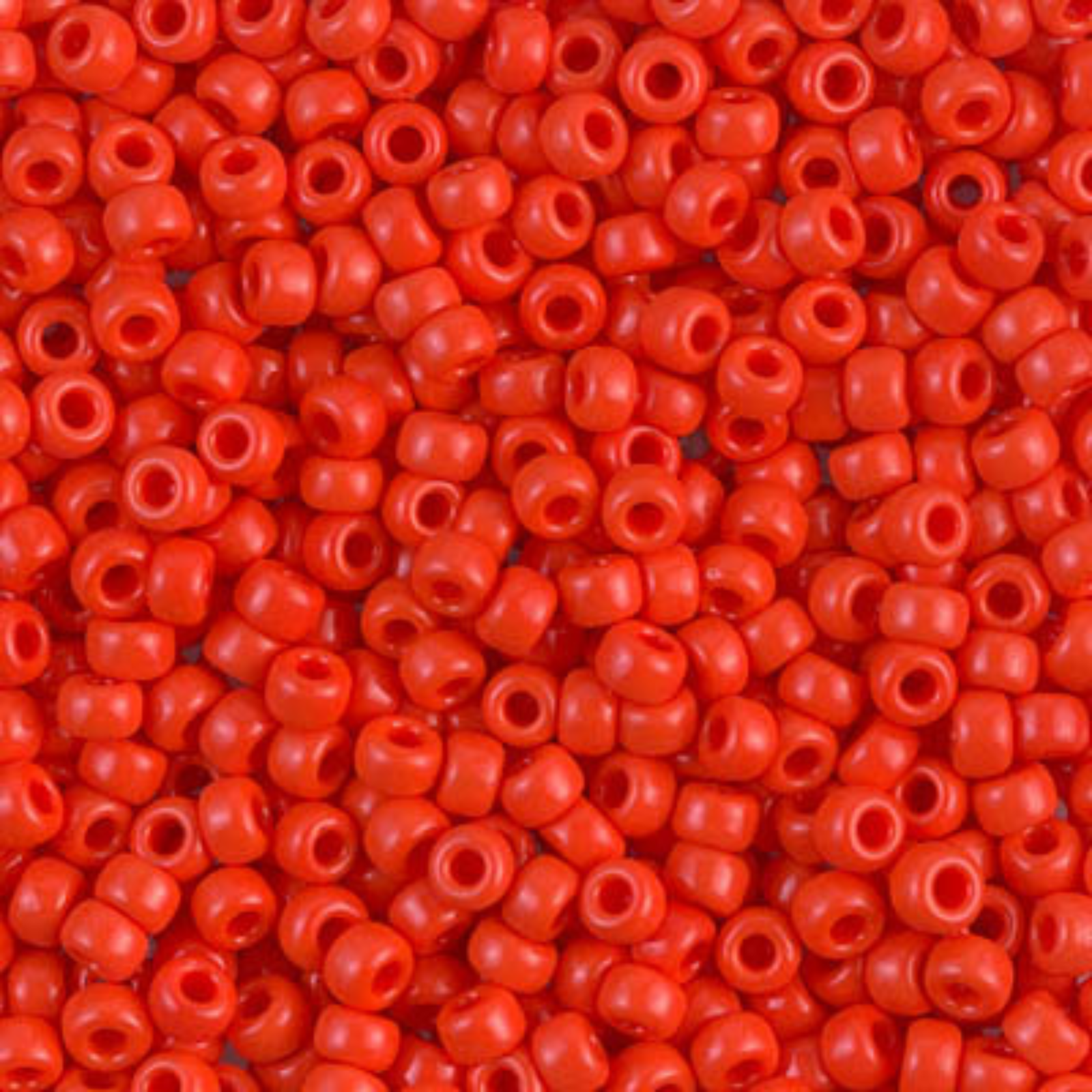 Miyuki 8/0 Seed Beads, 8-407, Vermillion Red Opaque, 10g