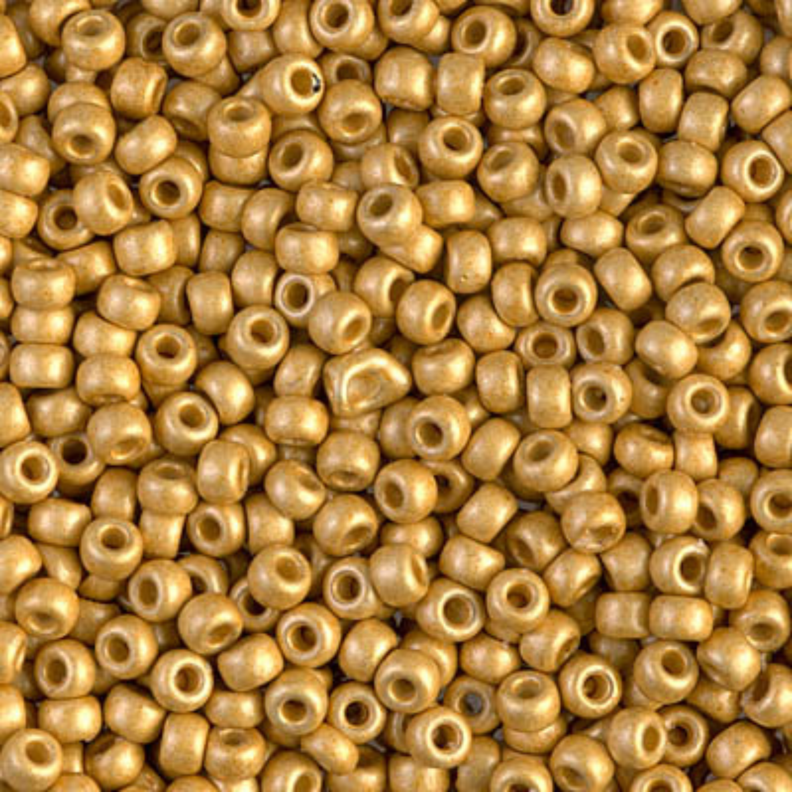 Miyuki 8/0 Seed Beads, 8-4202F, Duracoat Matte Galvanized Gold, 10g