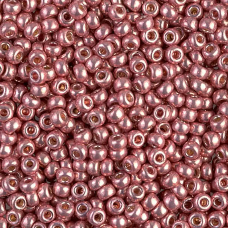 Miyuki 8/0 Seed Beads, 8-4209, Duracoat Galvanized Dark Coral, 10g - The Argus Collection