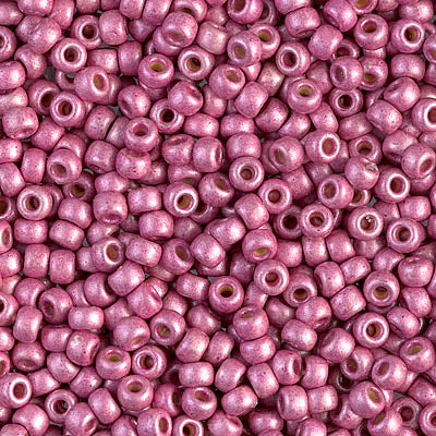 Miyuki 8/0 Seed Beads, 8-4210F, Duracoat Matte Galvanized Hot Pink, 10g