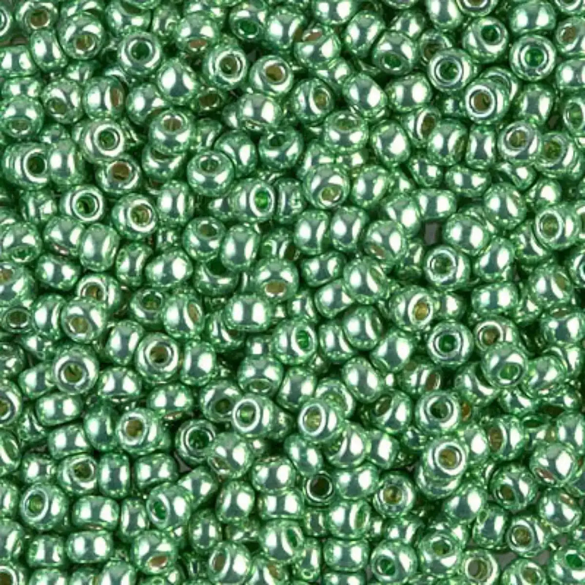 Miyuki 8/0 Seed Beads, 8-4214, Duracoat Galvanized Dark Mint Green, 10g - The Argus Collection