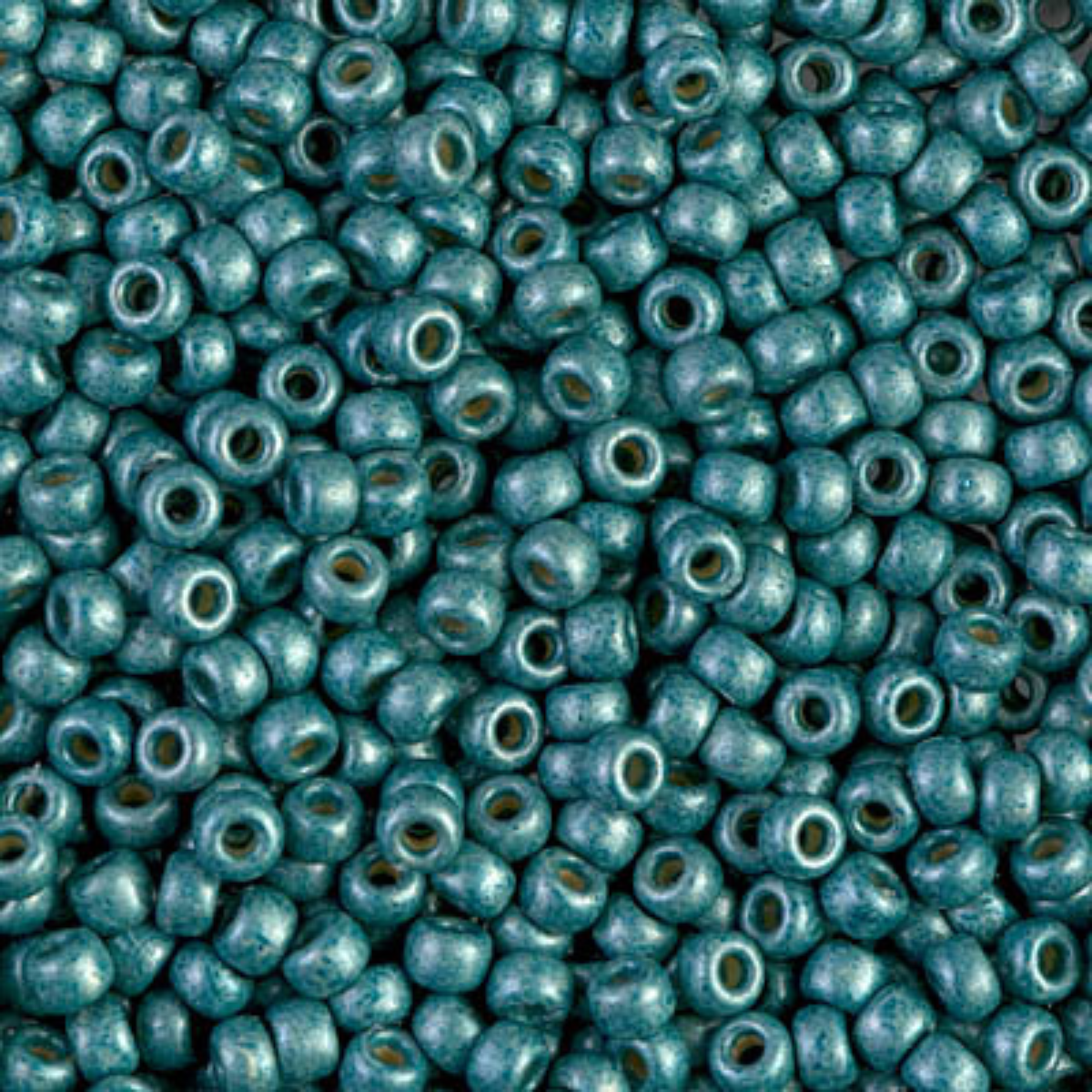 Miyuki 8/0 Seed Beads, 8-4217F, Duracoat Matte Galvanized Seafoam, 10g - The Argus Collection