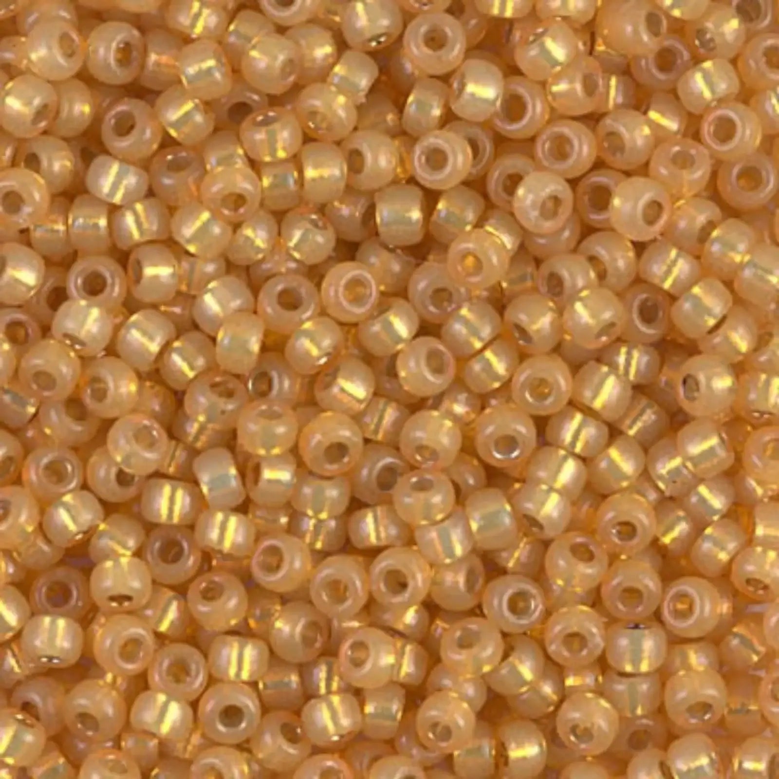 Miyuki 8/0 Seed Beads, 8-4231, Duracoat Silver Lined Maize, 10g - The Argus Collection