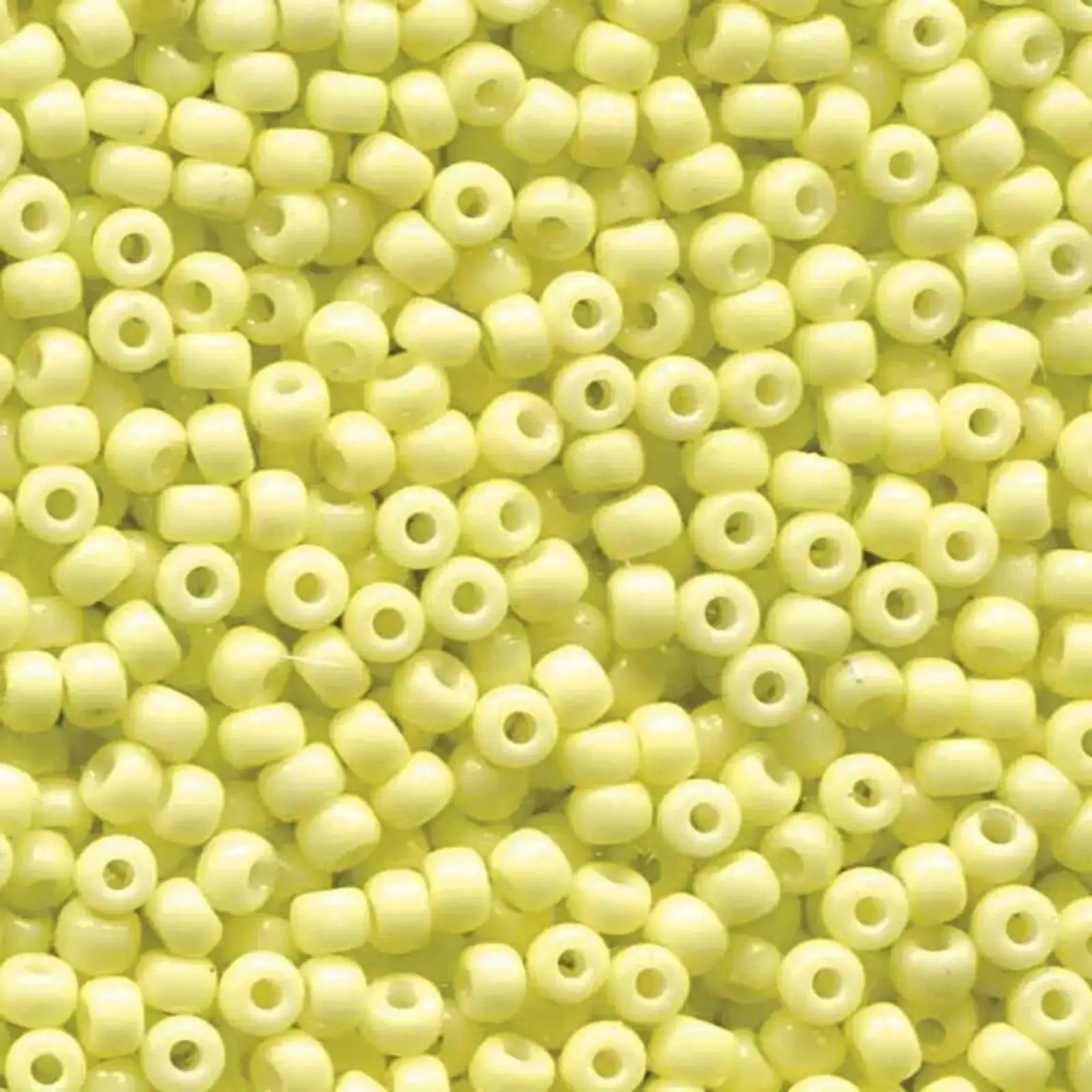 Miyuki 8/0 Seed Beads, 8-4451, Duracoat Opaque Pale Yellow, 10g - The Argus Collection