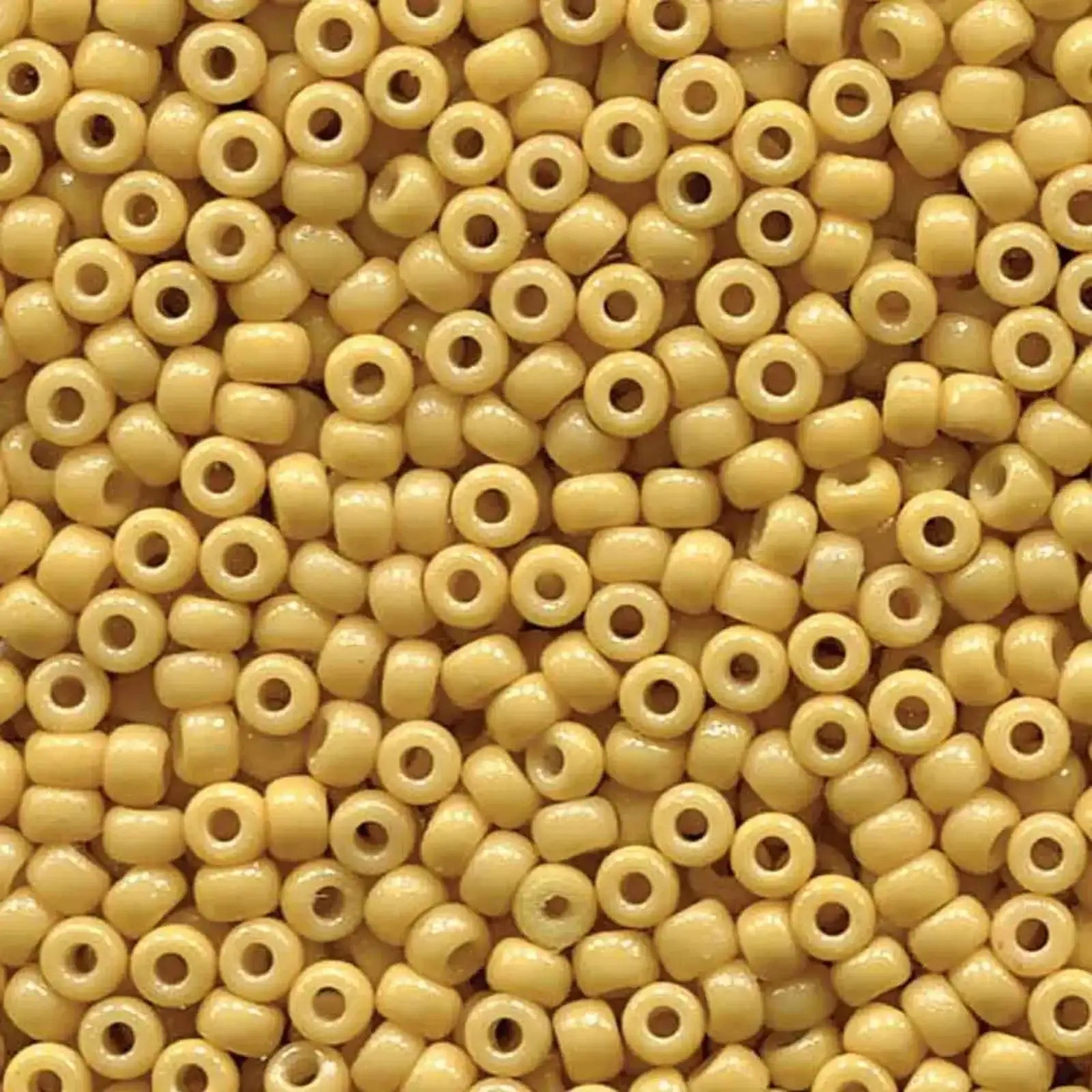Miyuki 8/0 Seed Beads, 8-4452, Duracoat Opaque Cream, 10g - The Argus Collection