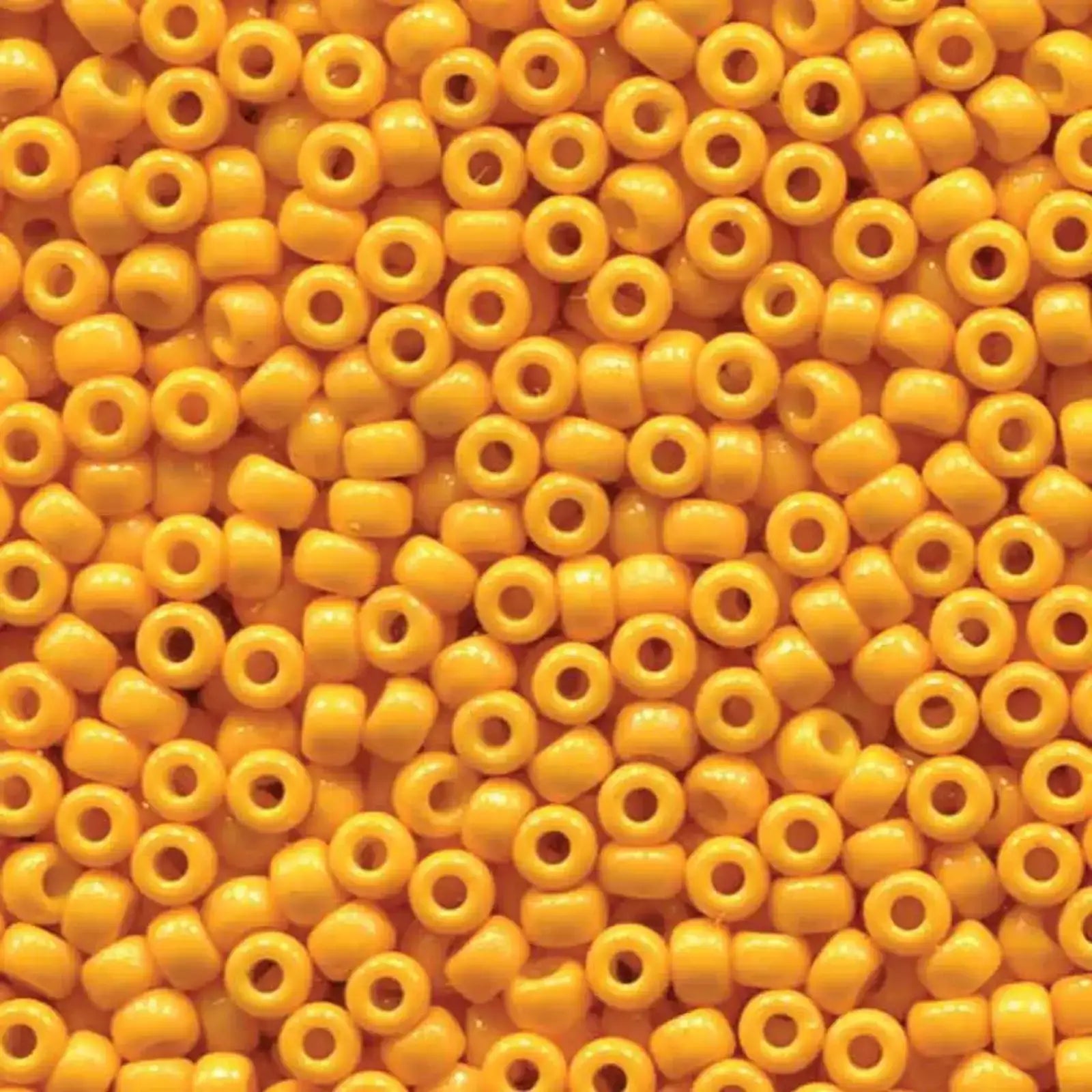 Miyuki 8/0 Seed Beads, 8-4453, Duracoat Opaque Yellow, 10g - The Argus Collection