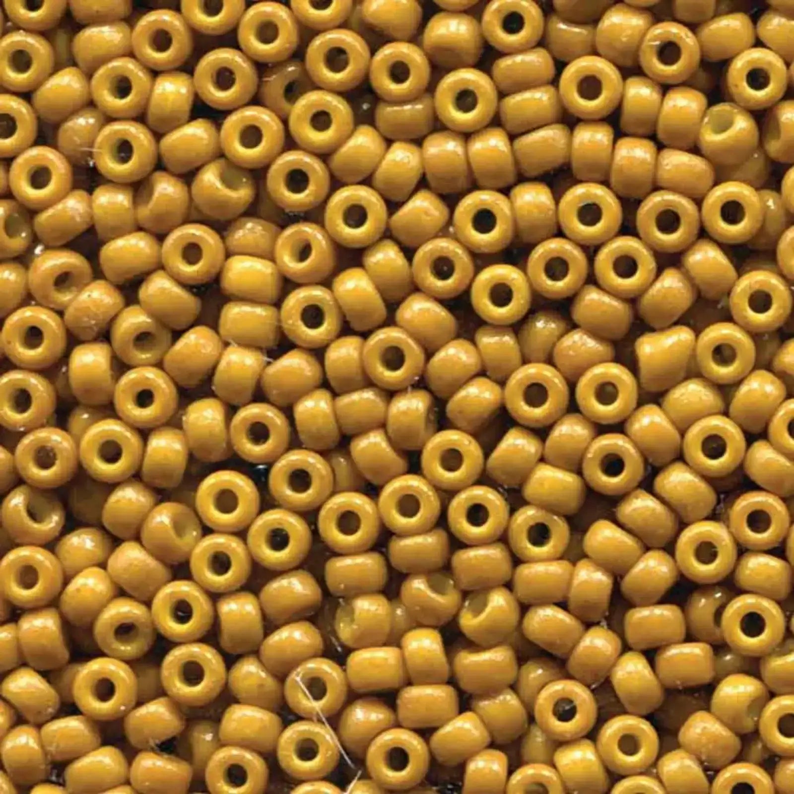 Miyuki 8/0 Seed Beads, 8-4456, Duracoat Opaque Light Olive, 10g - The Argus Collection