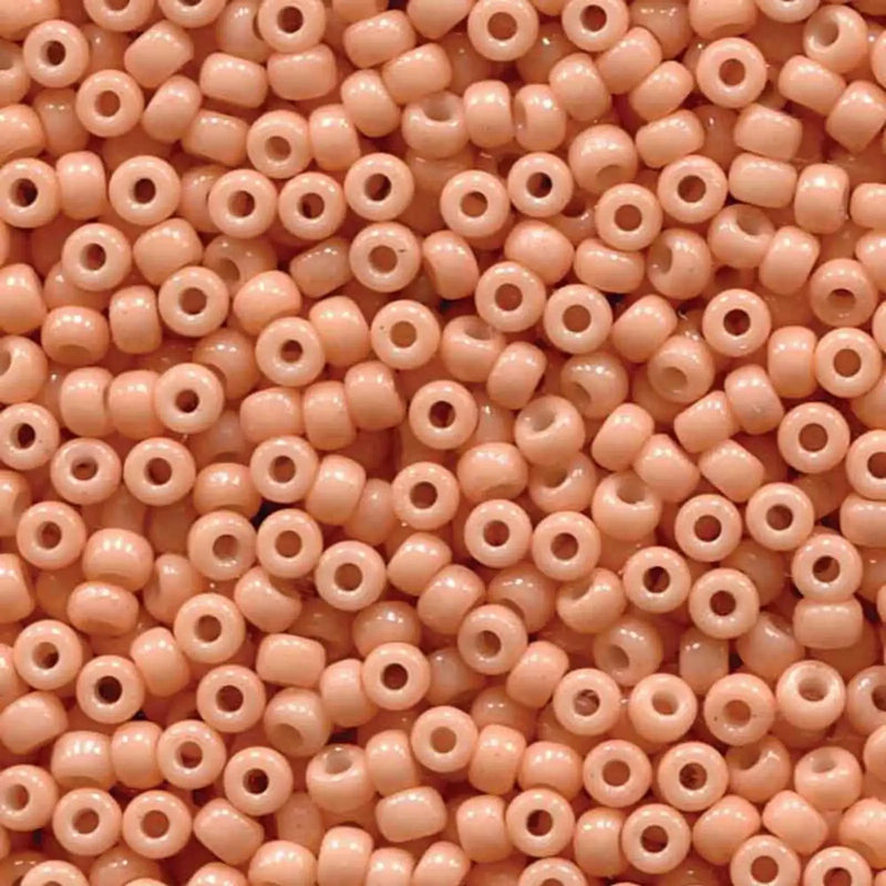 Miyuki 8/0 Seed Beads, 8-4461, Duracoat Opaque Baby Pink, 10g - The Argus Collection