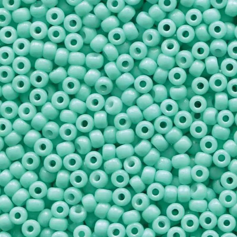 Miyuki 8/0 Seed Beads, 8-4472, Duracoat Opaque Seafoam, 10g - The Argus Collection