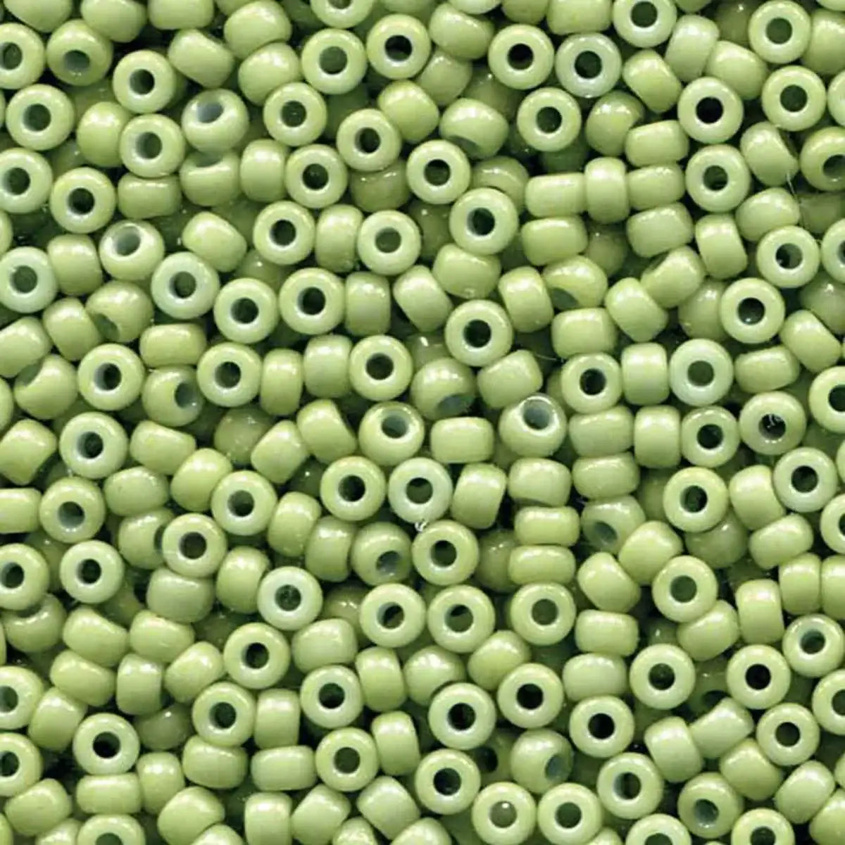 Miyuki 8/0 Seed Beads, 8-4473, Duracoat Opaque Spring Green, 10g - The Argus Collection
