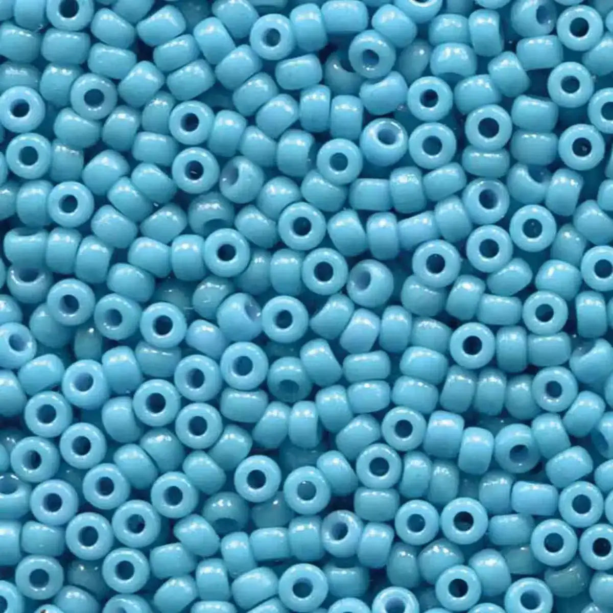 Miyuki 8/0 Seed Beads, 8-4478, Duracoat Opaque Aqua Blue, 10g - The Argus Collection