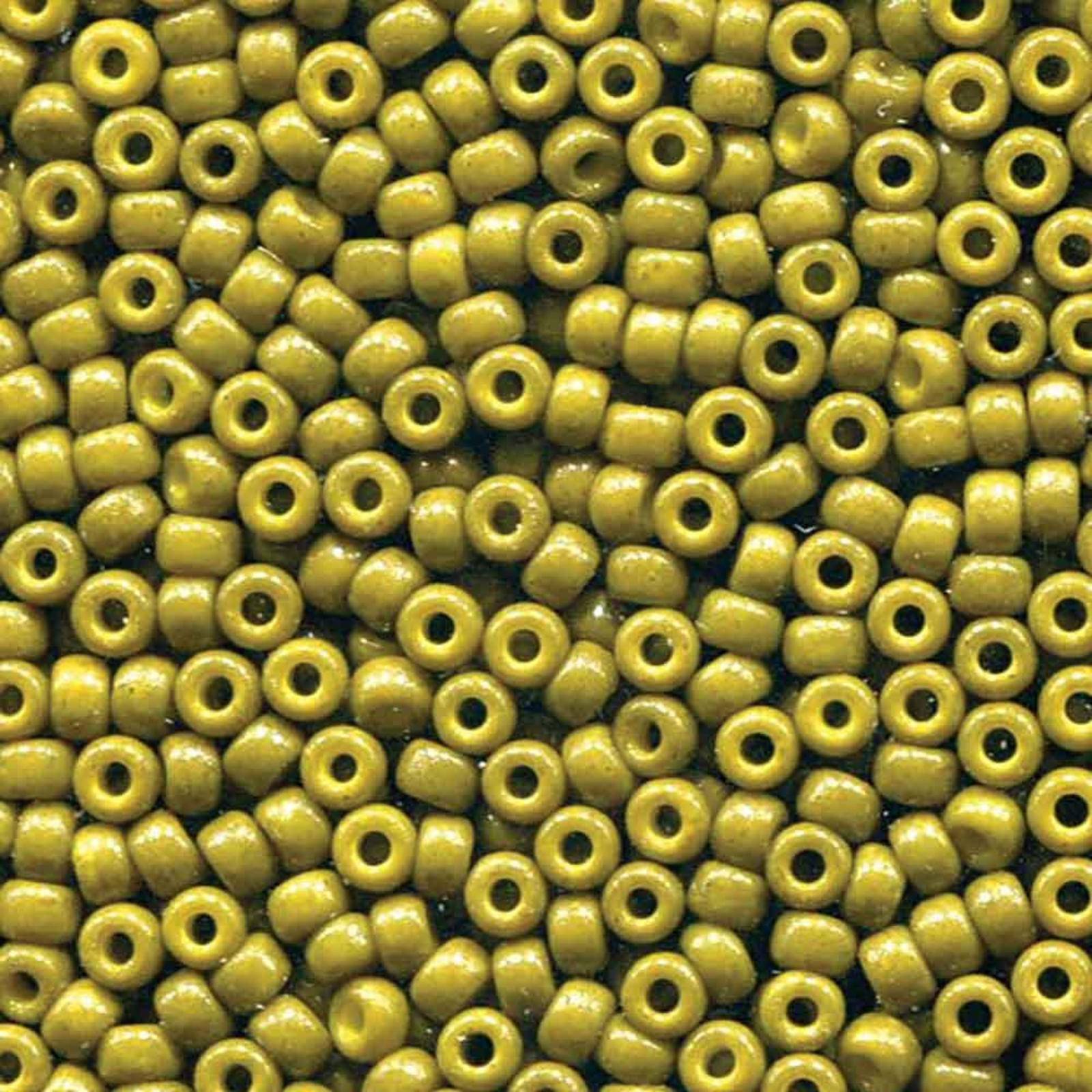 Miyuki 8/0 Seed Beads, 8-4491, Duracoat Opaque Olive, 10g