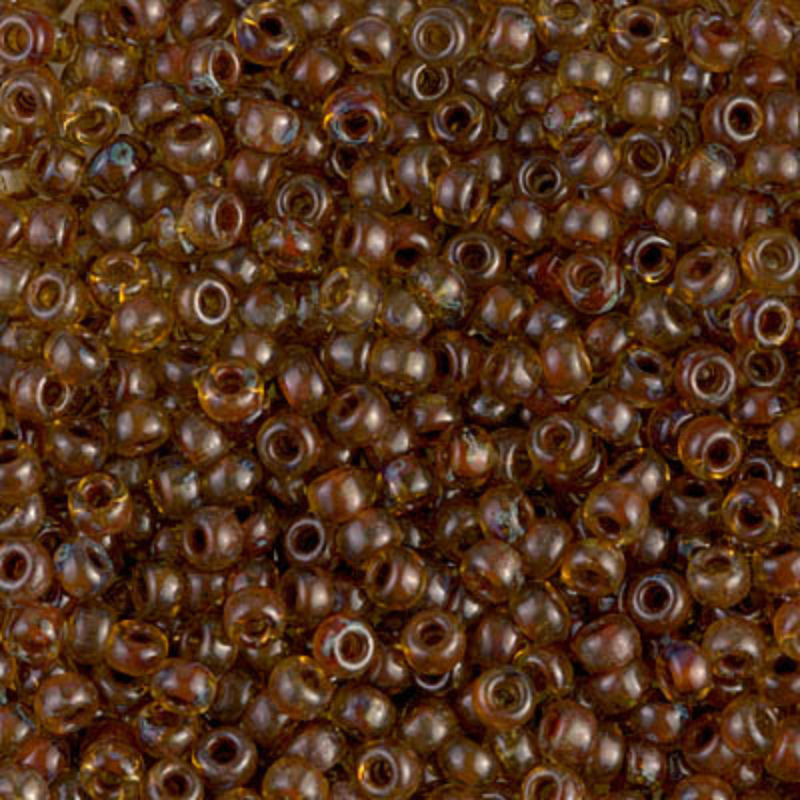 Miyuki 8/0 Seed Beads, 8-4501, Picasso Transparent Saffron, 10g
