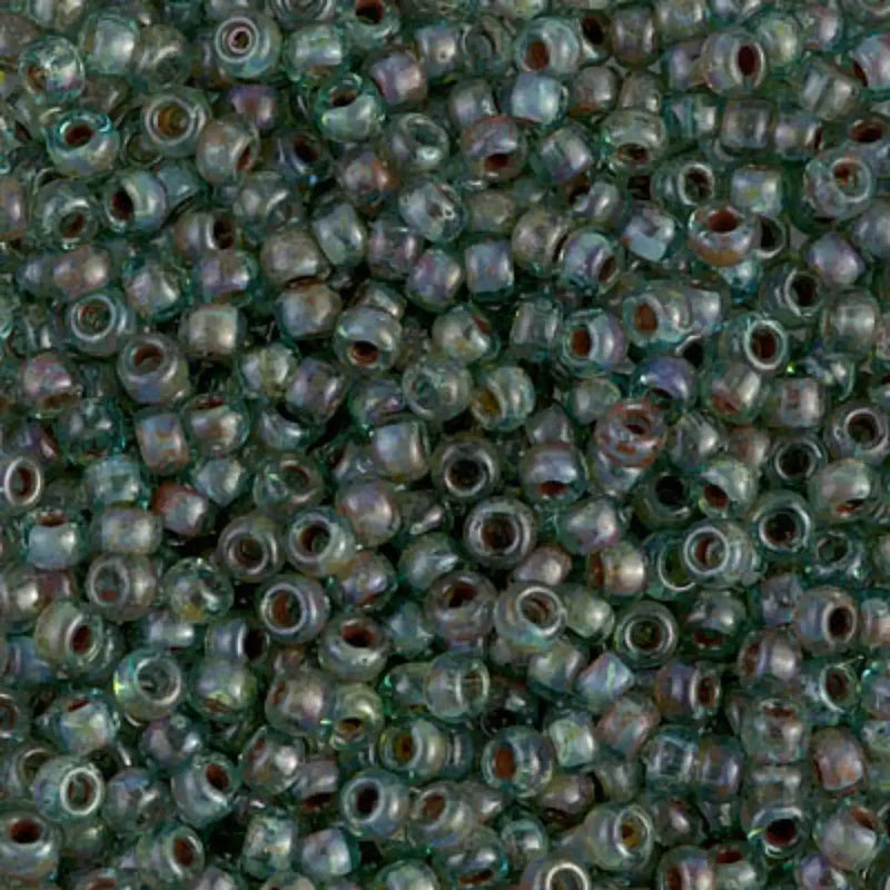 Miyuki 8/0 Seed Beads, 8-4506, Picasso Transparent Olivine, 10g - The Argus Collection