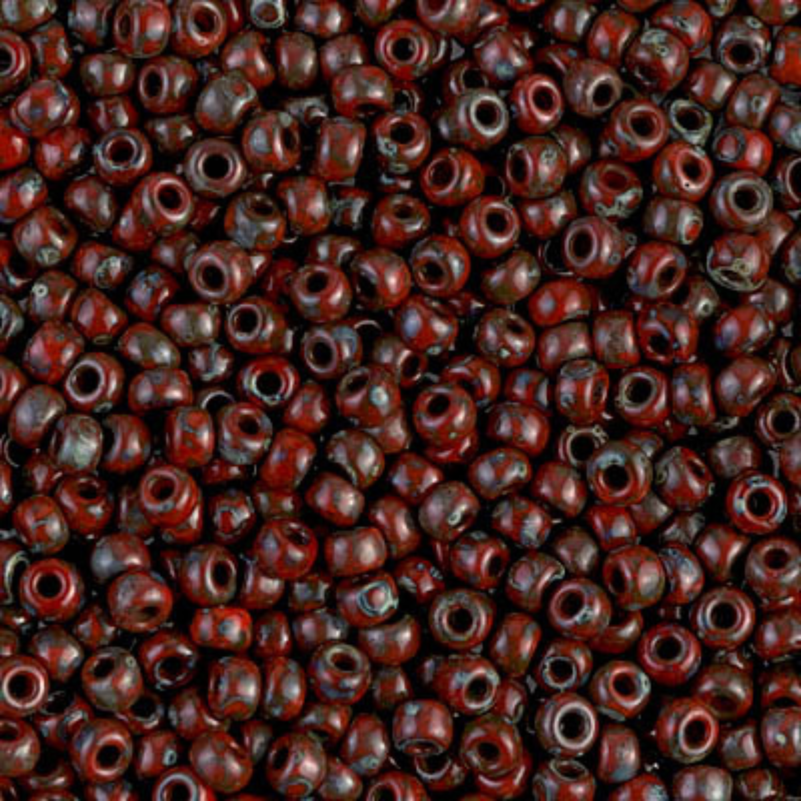 Miyuki 8/0 Seed Beads, 8-4513, Picasso Red Garnet, 10g