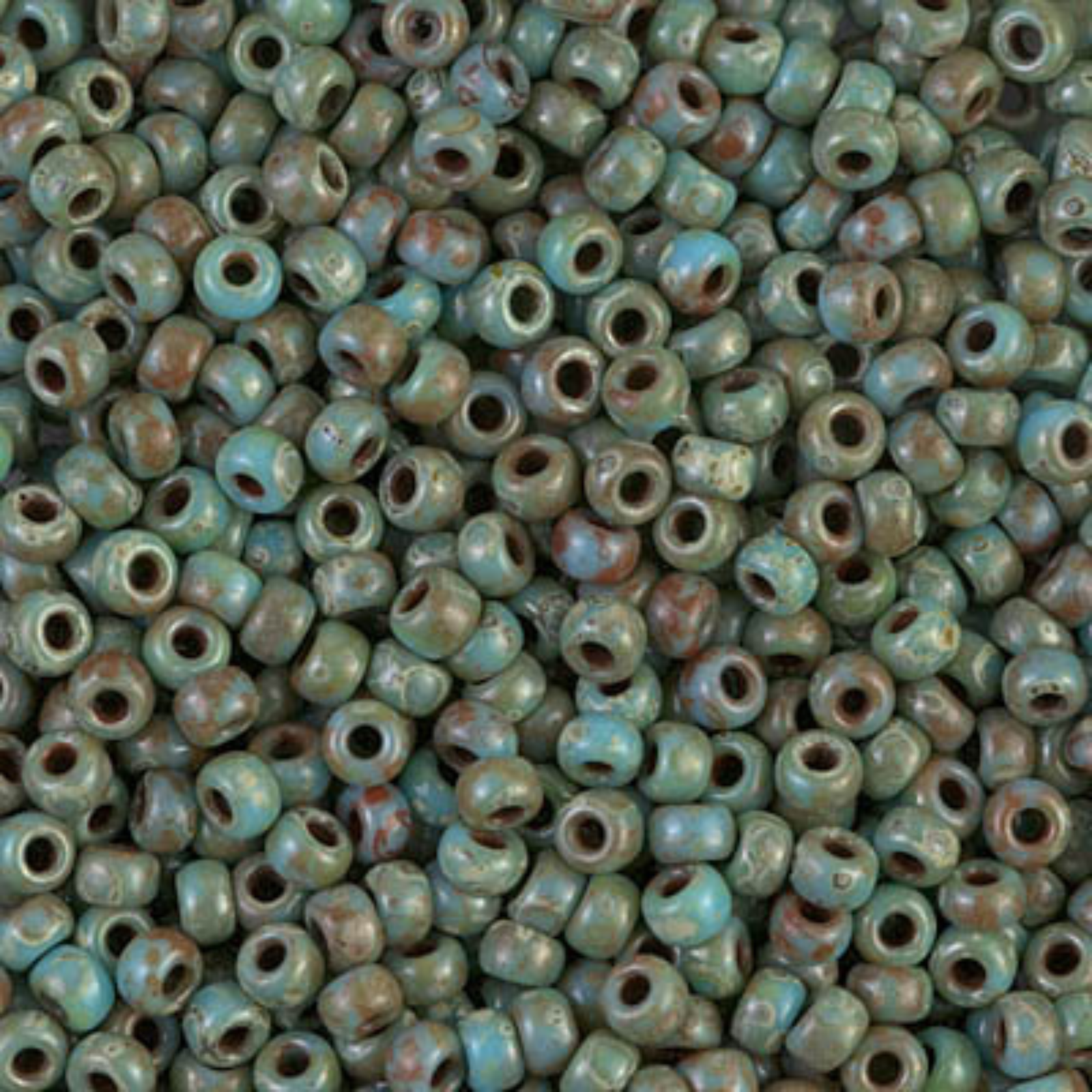 Miyuki 8/0 Seed Beads, 8-4514, Picasso Seafoam Green, 10g