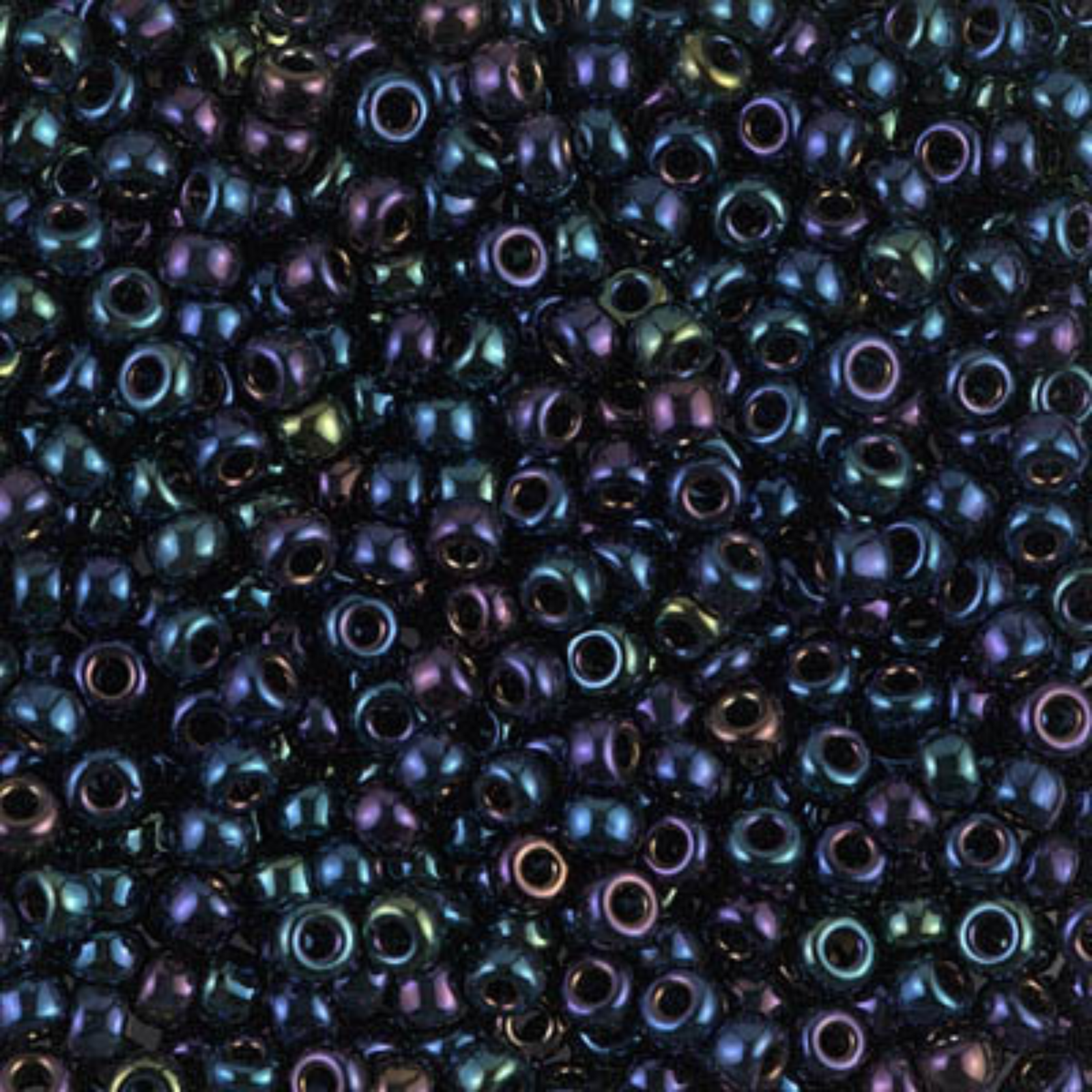 Miyuki 8/0 Seed Beads, 8-452, Metallic Dark Blue Iris, 10g