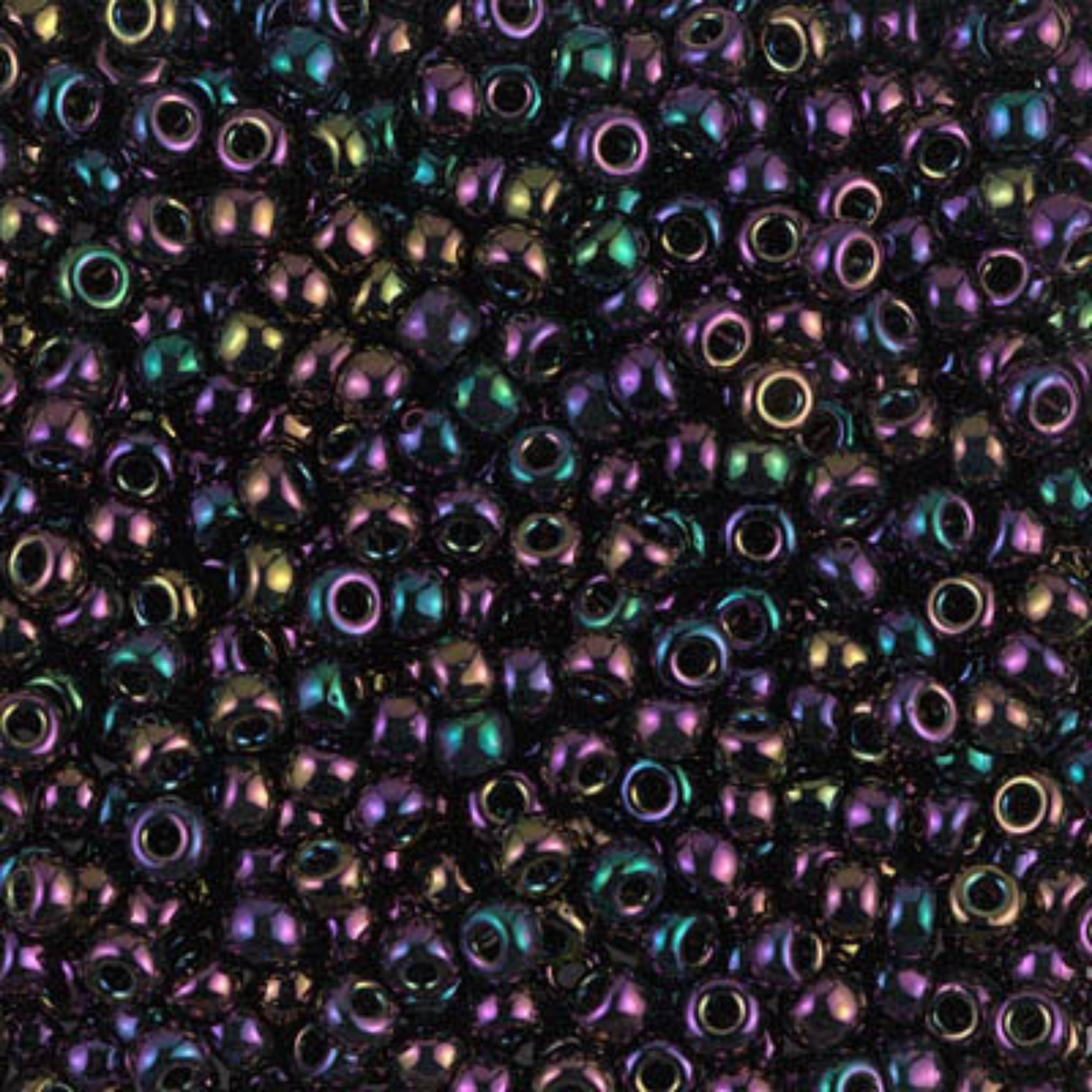 Miyuki 8/0 Seed Beads, 8-454, Metallic Dark Plum Iris, 10g