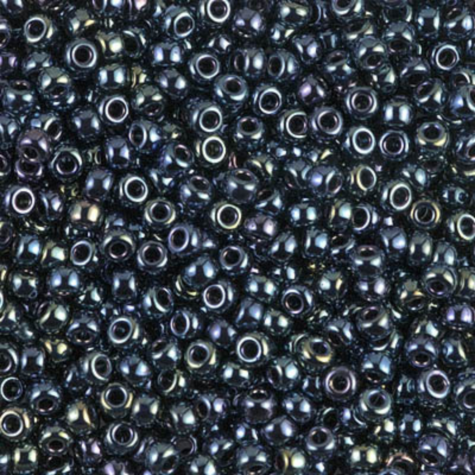 Miyuki 8/0 Seed Beads, 8-456, Metallic Gunmetal Iris, 10g
